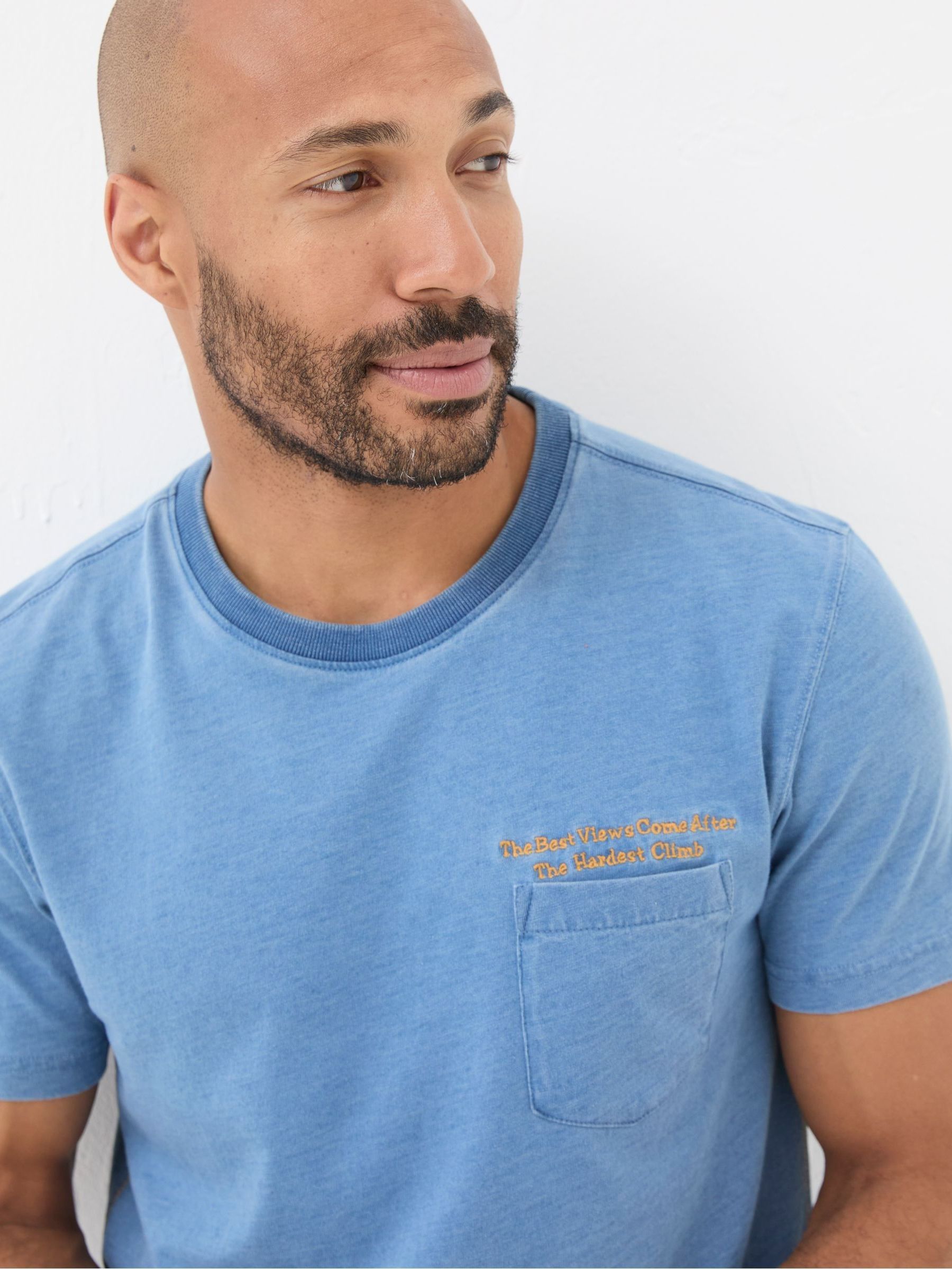 Indigo Blue Hardest Climb T Shirt - Image 3 of 5