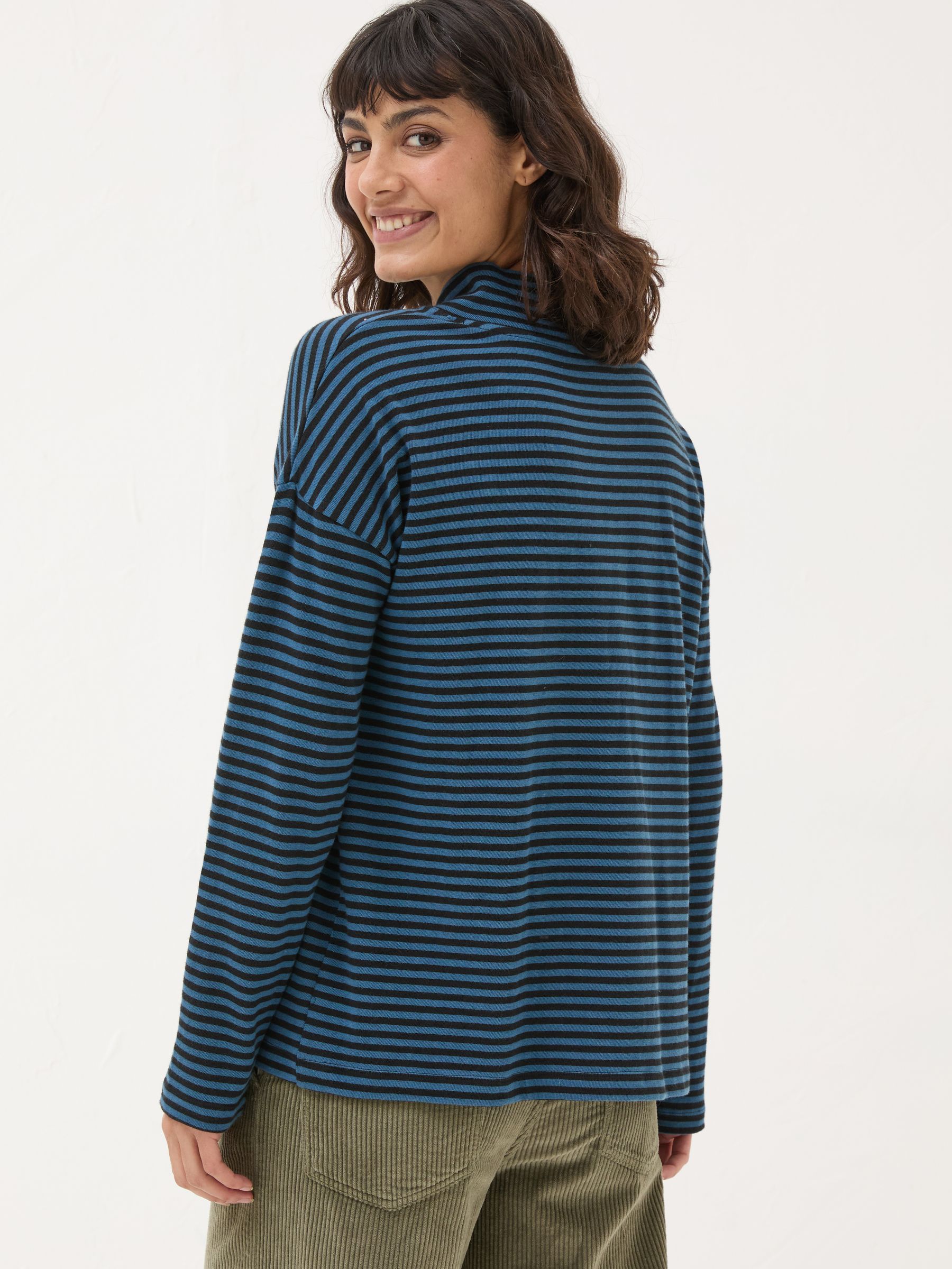 Catrin Blue Stripe Top - Image 2 of 5