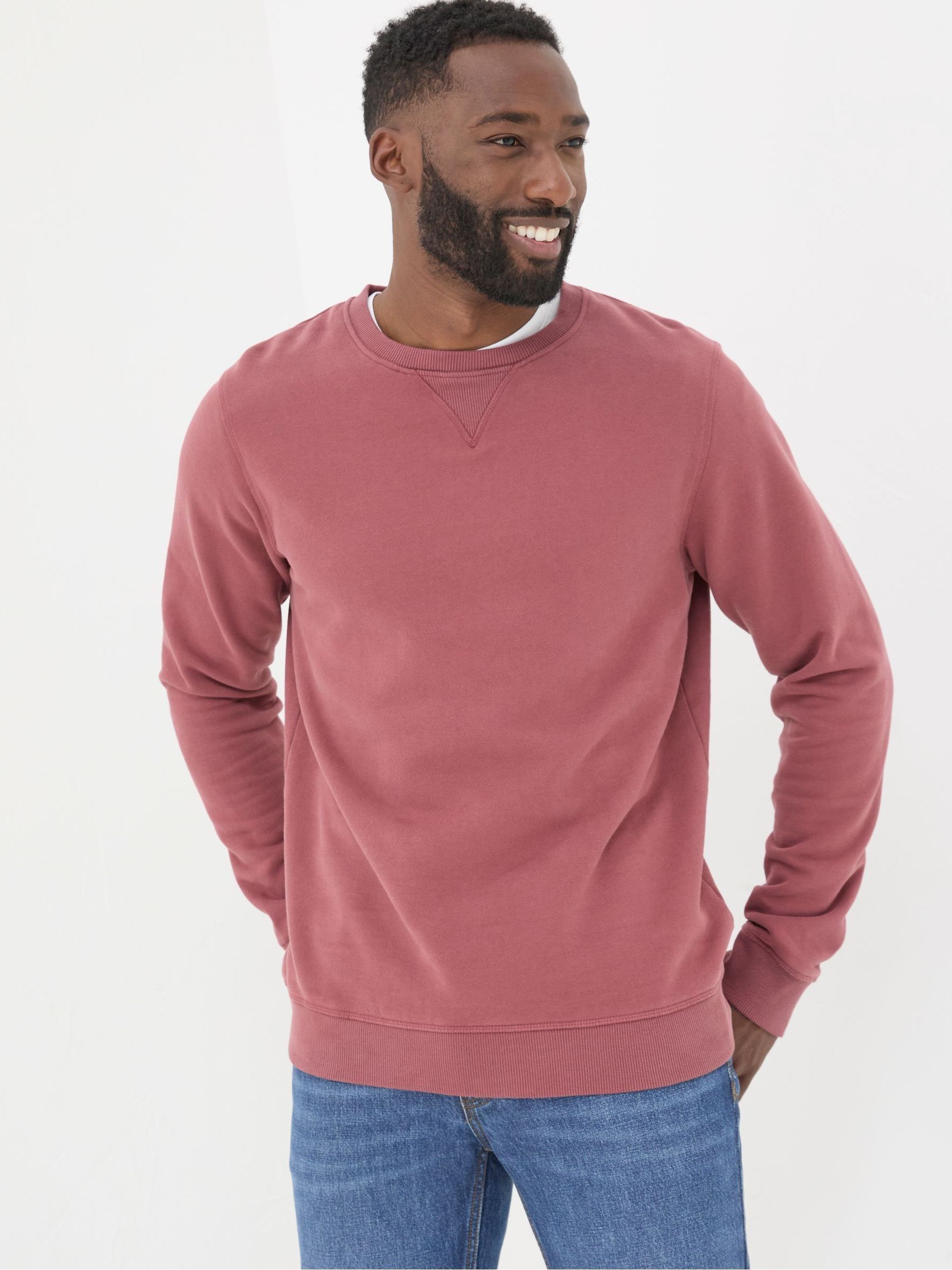 Brooke Pink Crew Neck Sweatshirt - Image 1 of 6