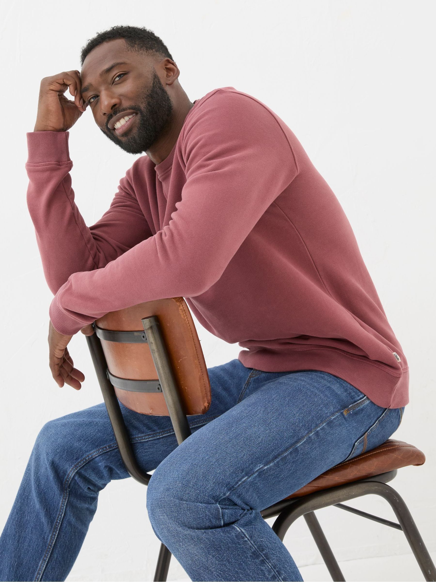 Brooke Pink Crew Neck Sweatshirt - Image 3 of 6