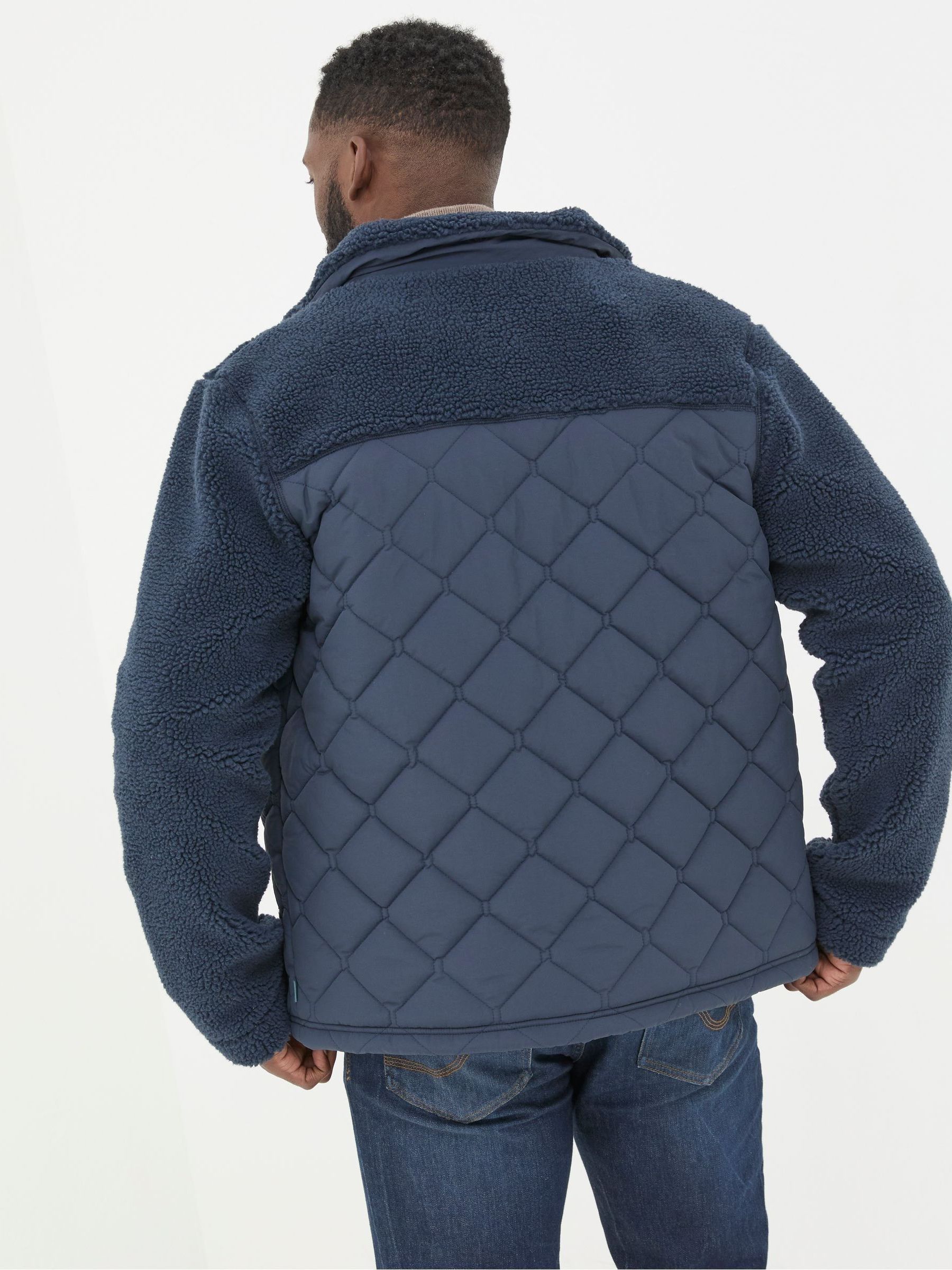 Blue Navy Calgary Borg Jacket - Image 2 of 6