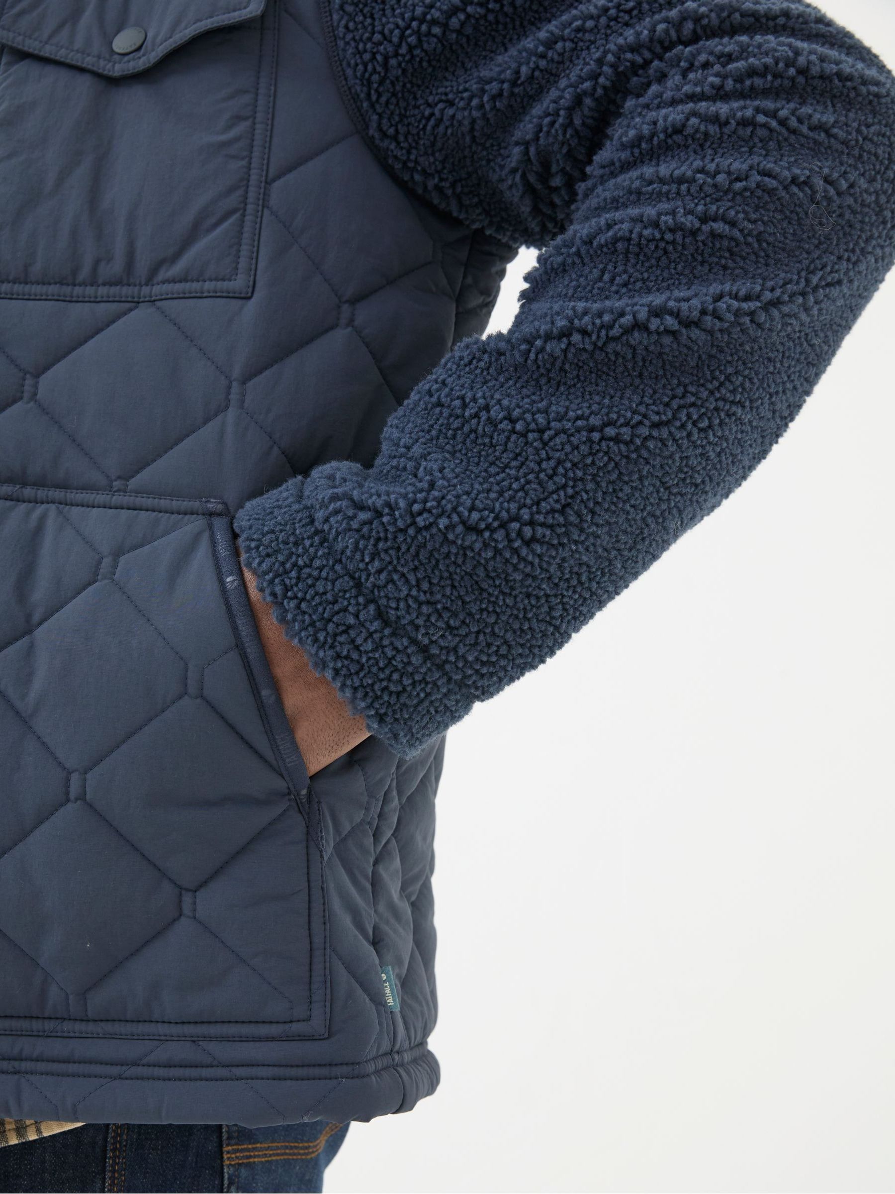 Blue Navy Calgary Borg Jacket - Image 5 of 6