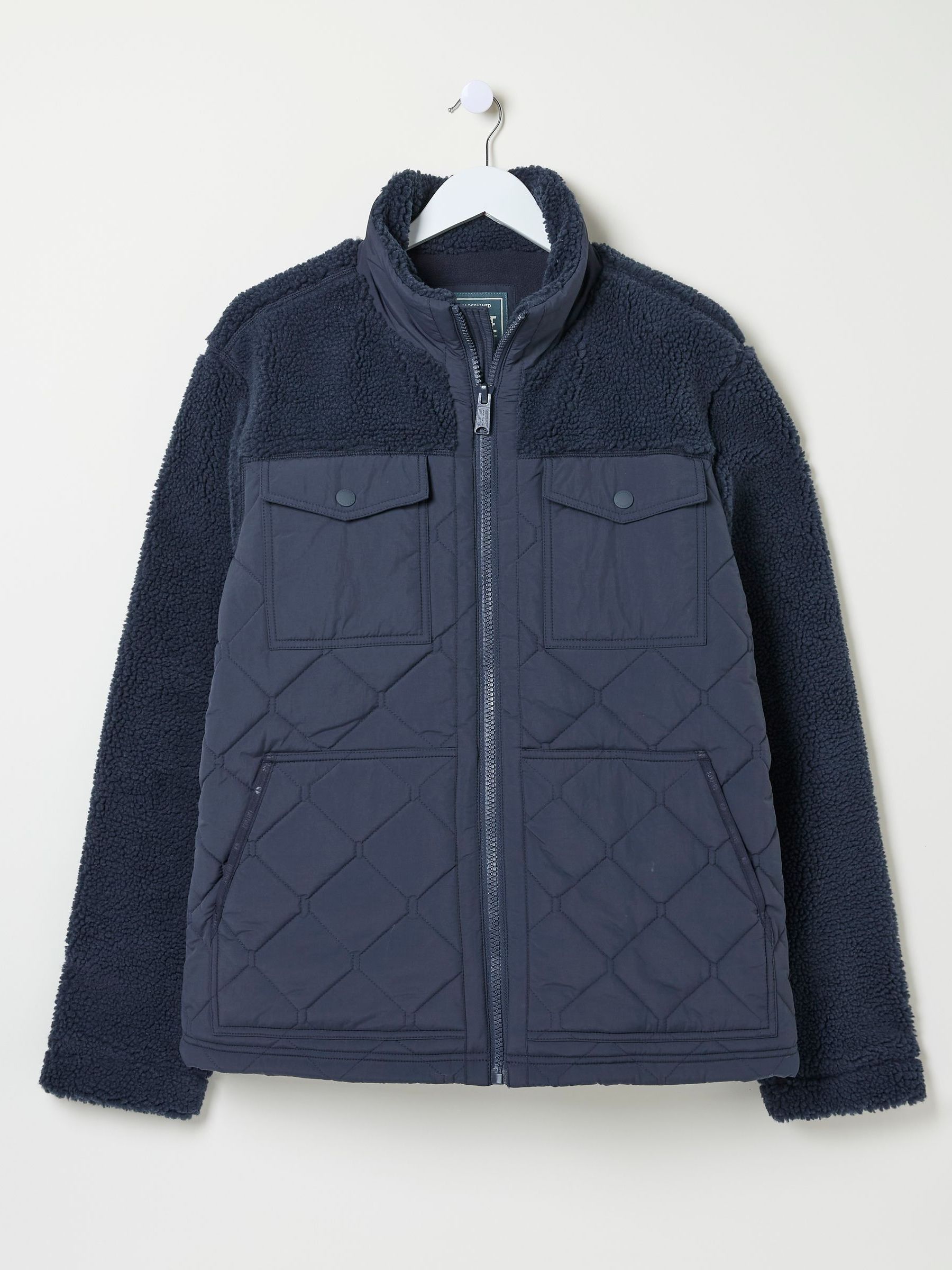Blue Navy Calgary Borg Jacket - Image 6 of 6