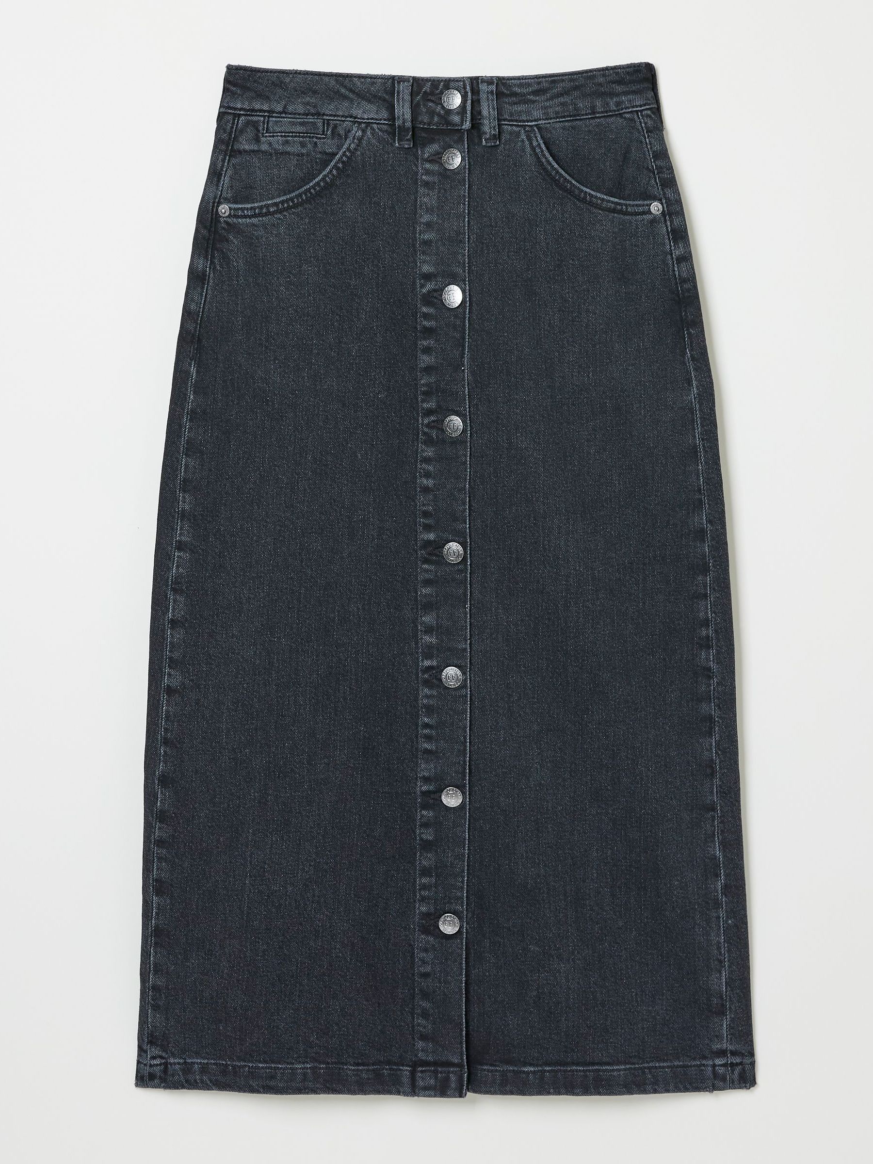 Darna Black Denim Midi Skirt - Image 5 of 5