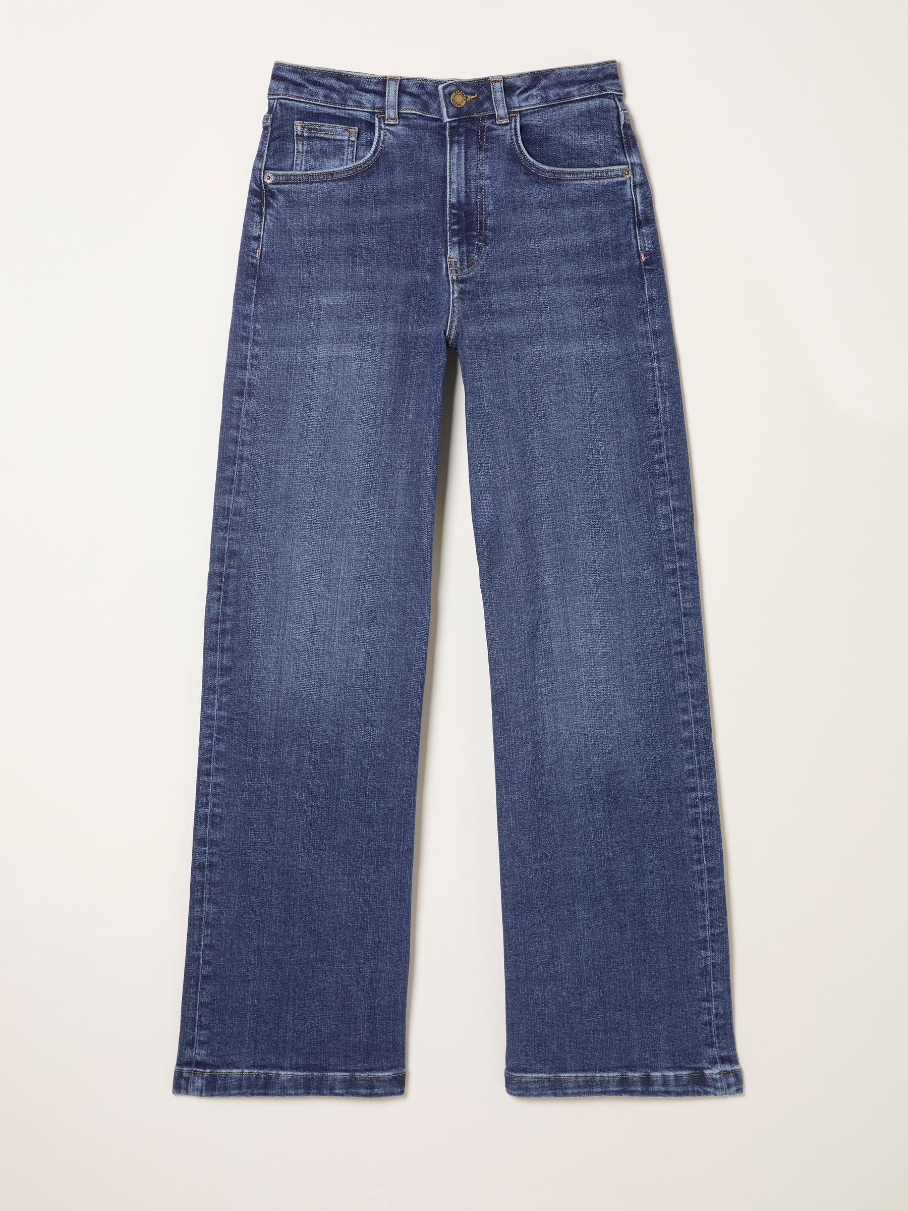Welling Blue Denim Wide Leg Jeans | FatFace USA