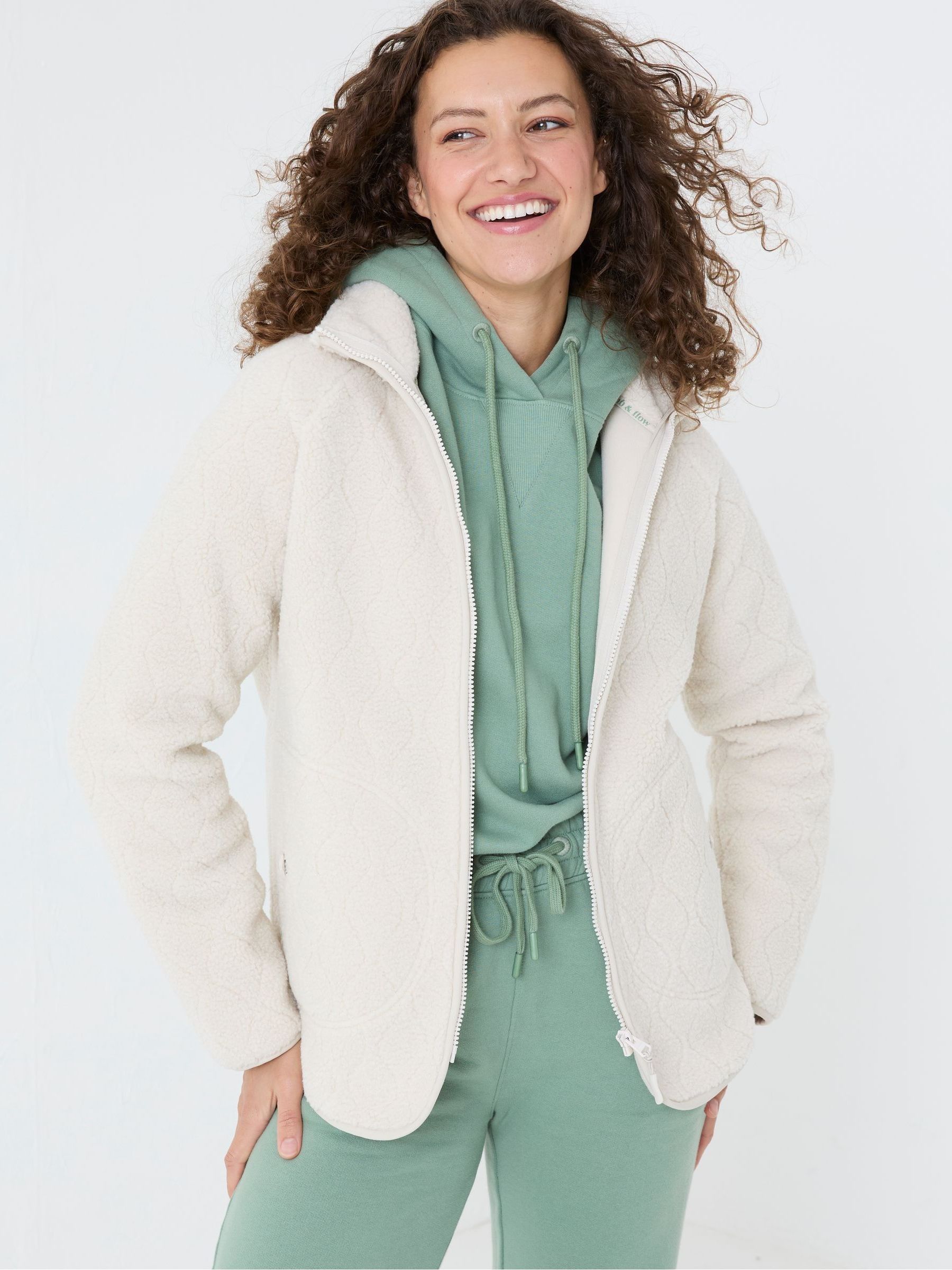 Violet Natural Fleece Jacket - Image 1 of 6