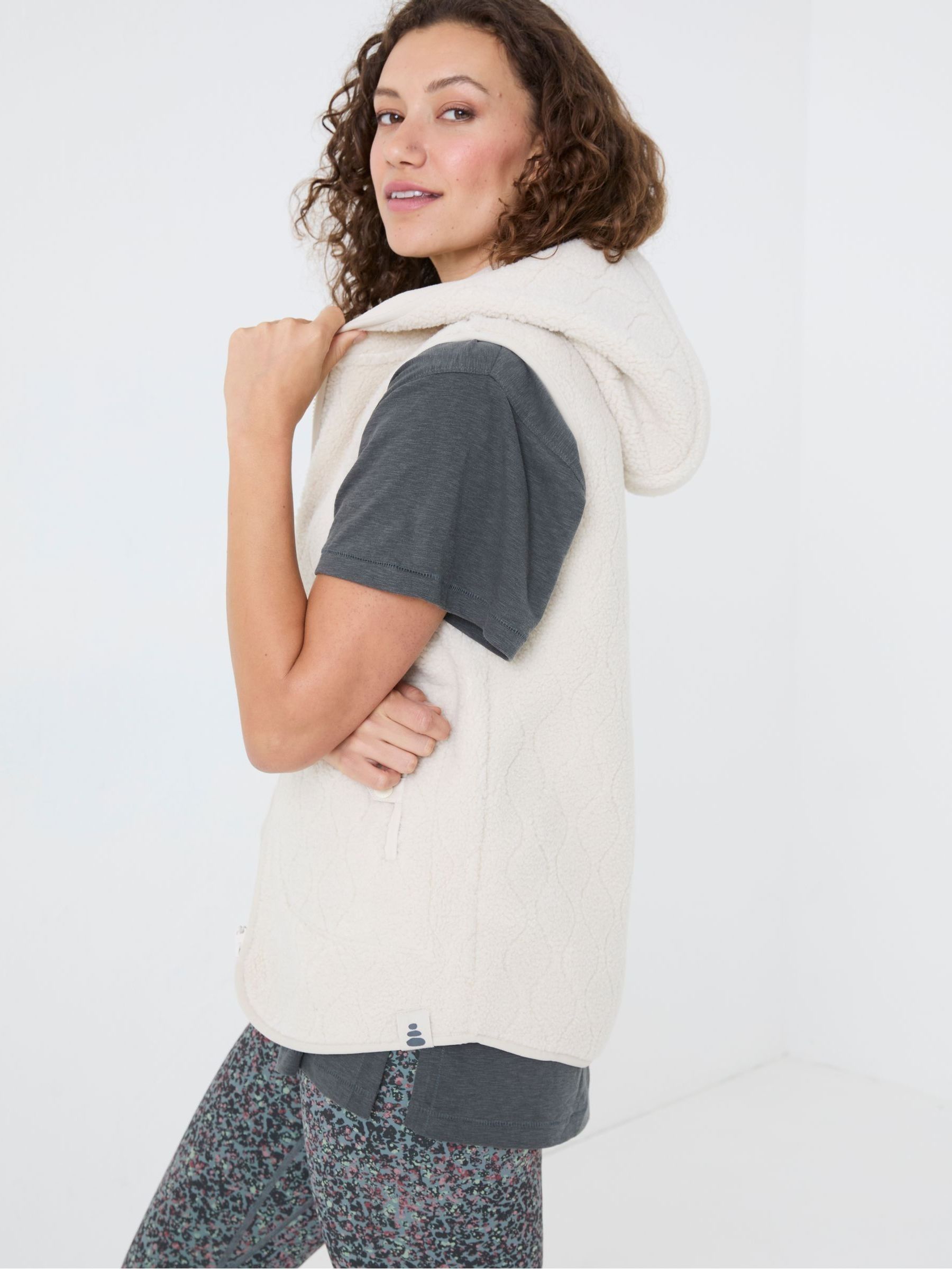 Estelle Natural Fleece Gilet - Image 2 of 6
