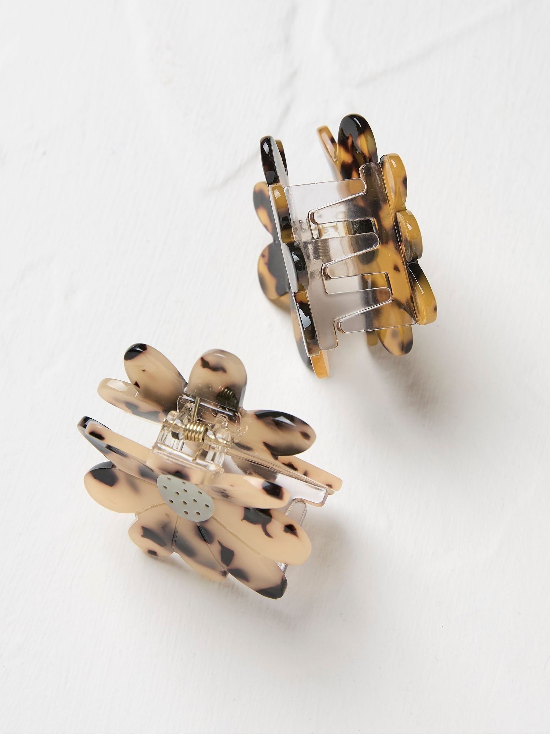 Brown 2 Pack Flower Clips - Image 2 of 2