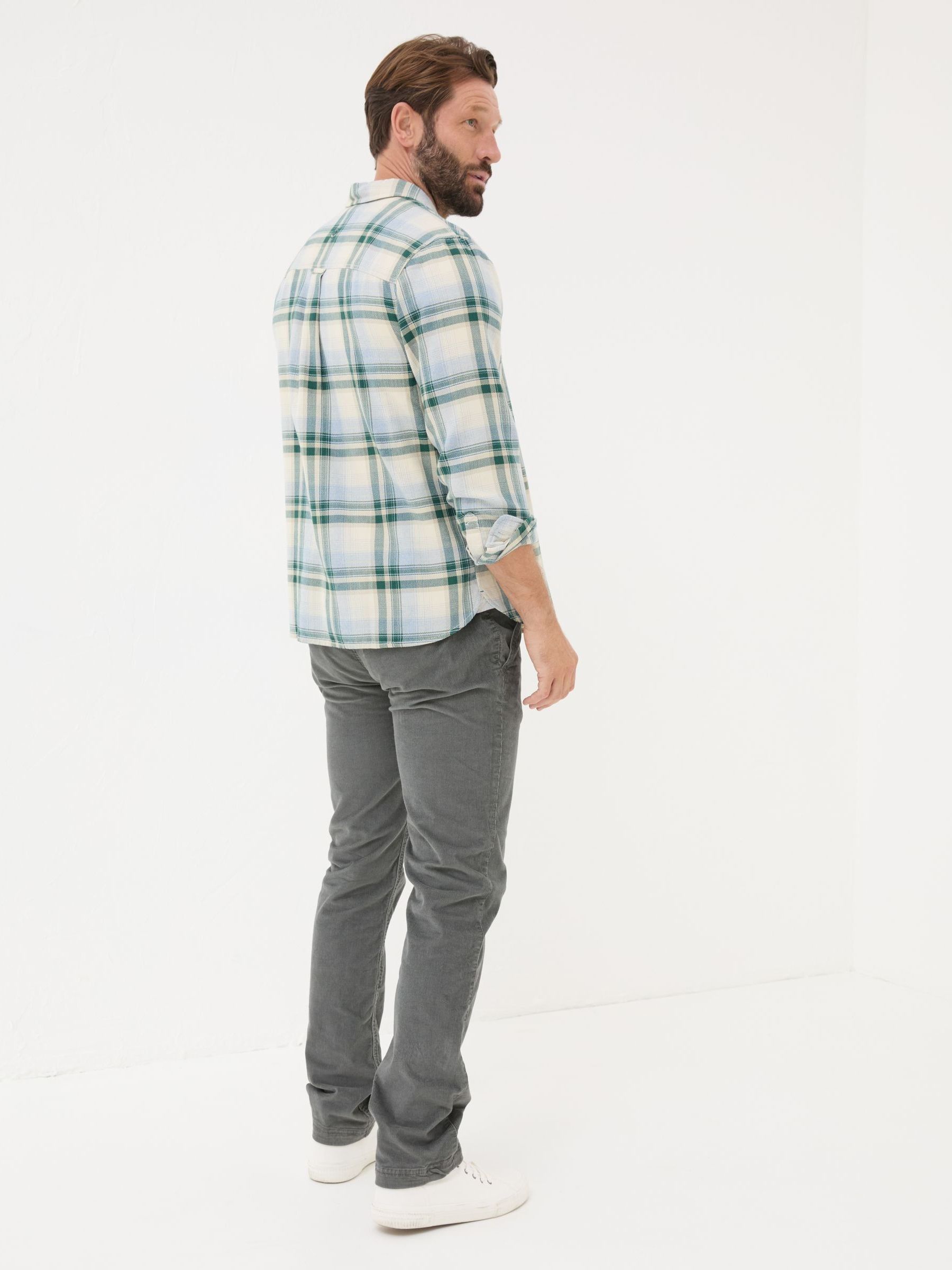 Grey Straight Cord Trousers - Image 2 of 5