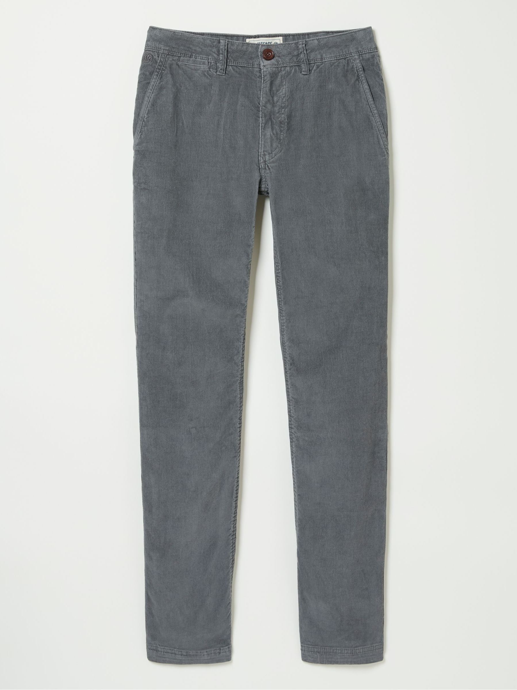 Grey Straight Cord Trousers - Image 5 of 5