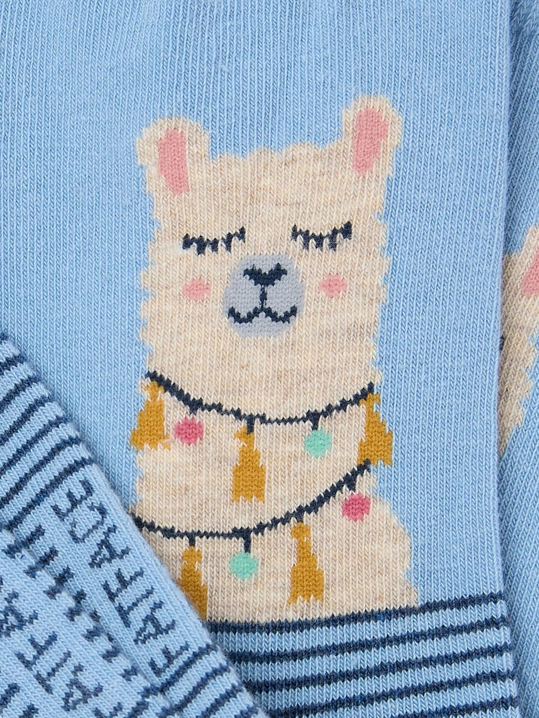 Blue Llama Womens Socks 1 Pack (size 4-7) - Image 2 of 2