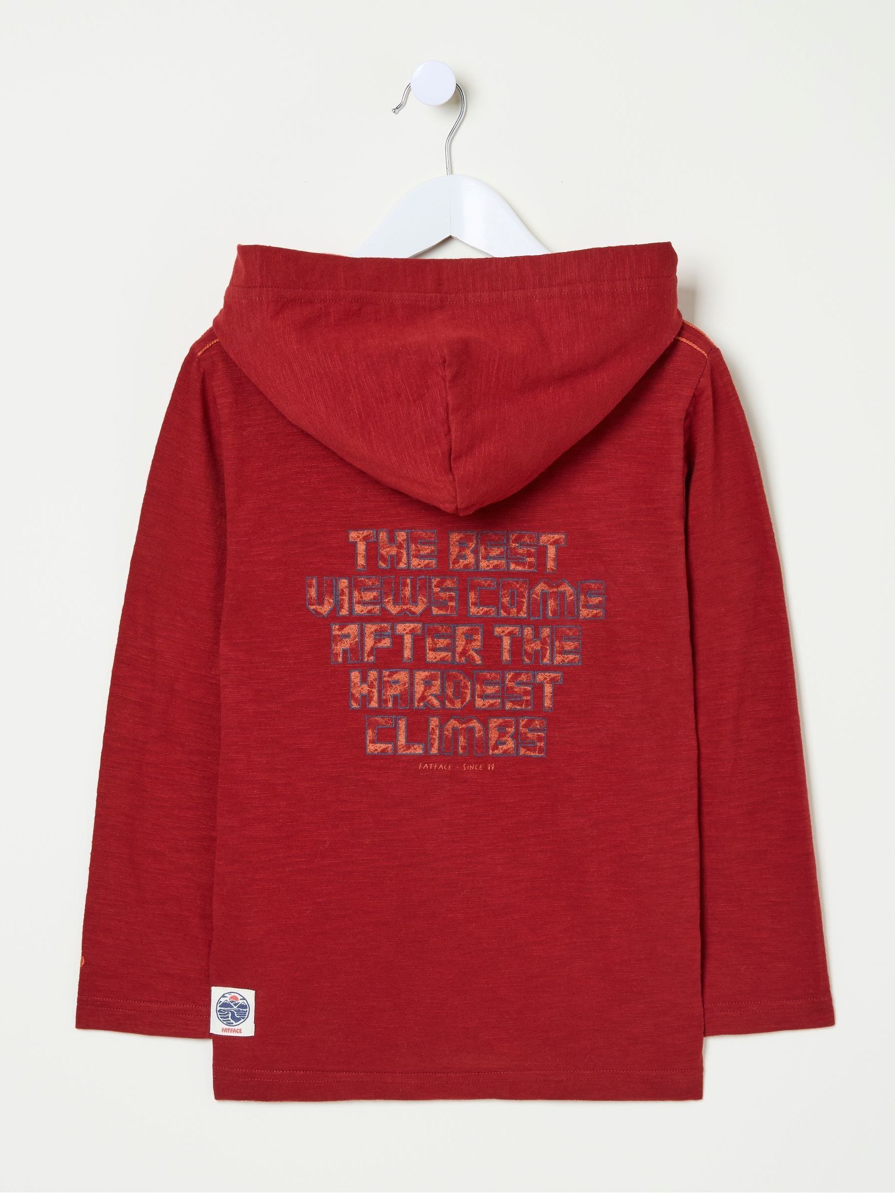 Red Hooded Graphic Long-Sleeve T-Shirt - Image 6 of 6