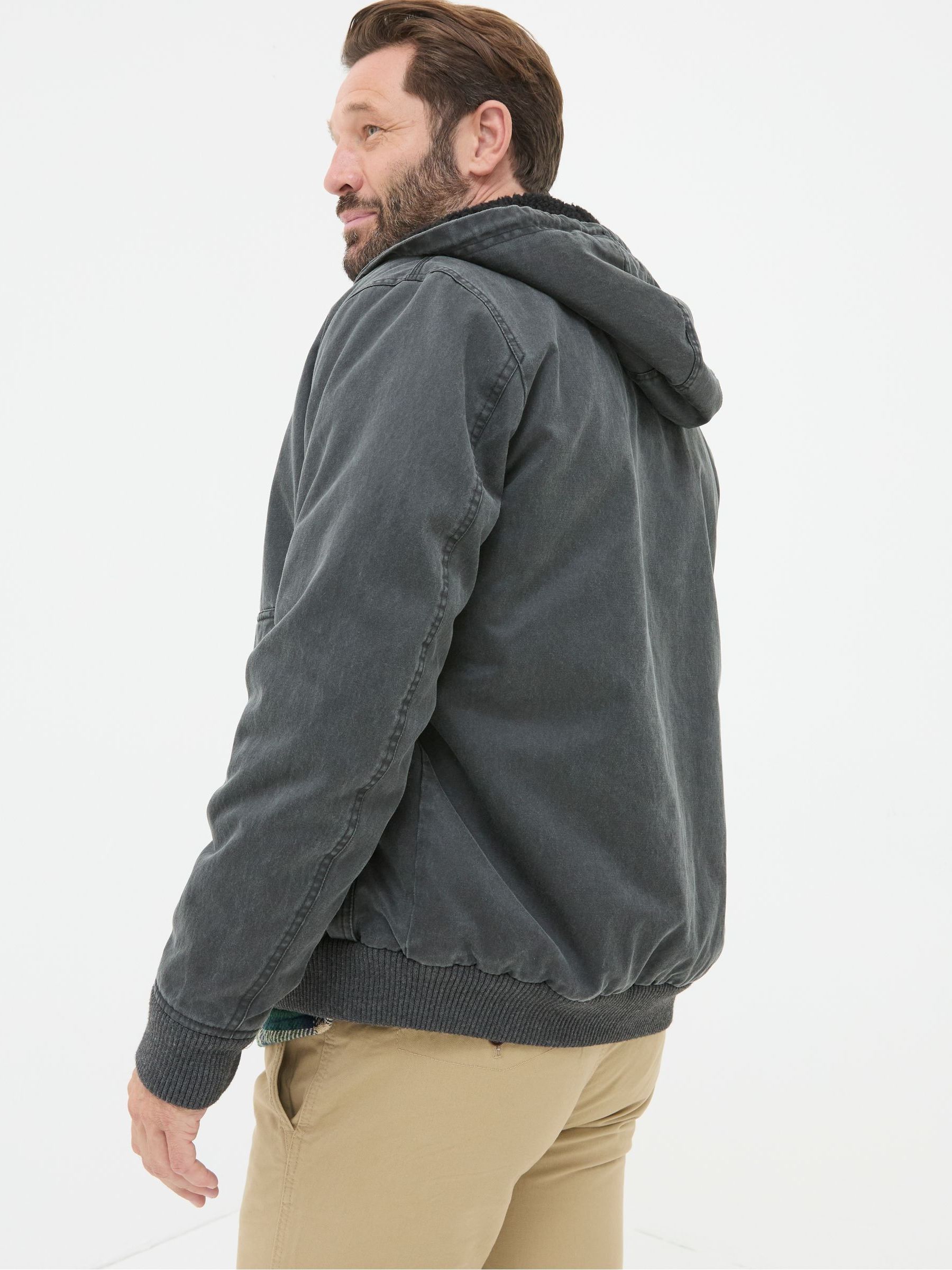 Grey Charcoal Denver Hooded Jacket - Image 2 of 6