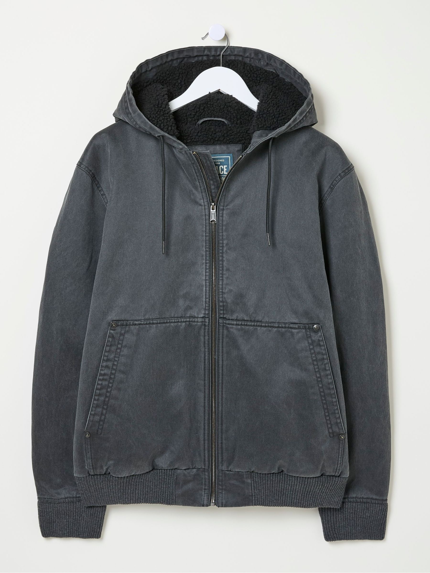 Grey Charcoal Denver Hooded Jacket - Image 6 of 6