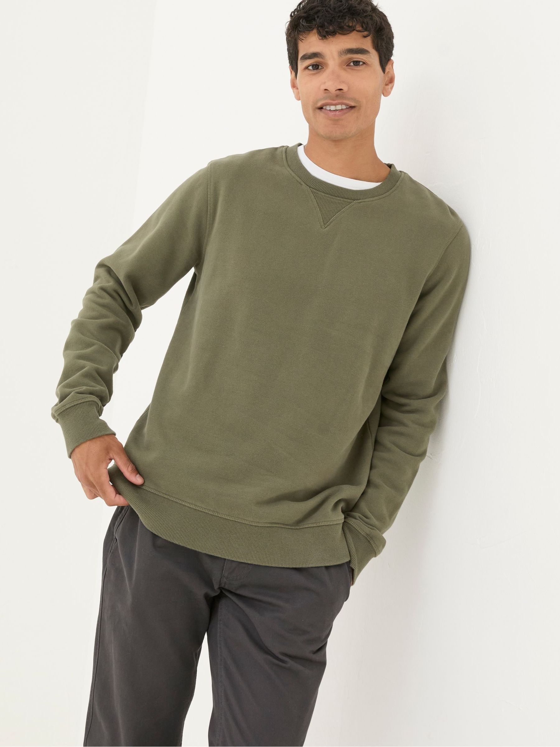 Brooke Green Crew Neck Sweatshirt - Image 1 of 6