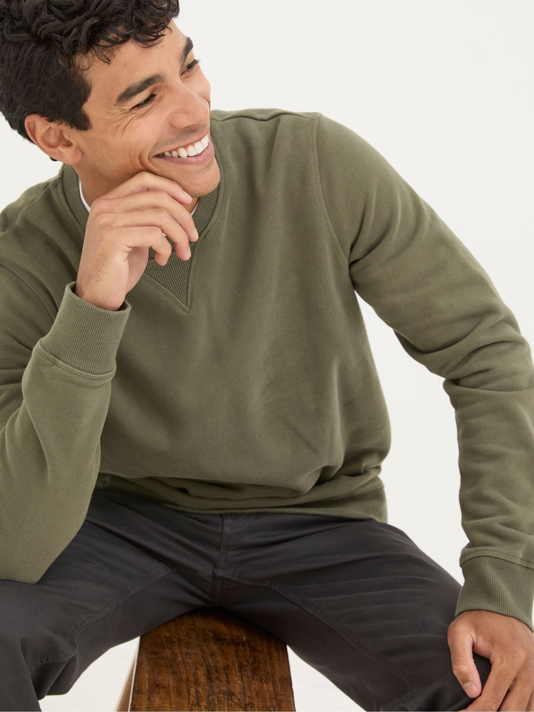 Brooke Green Crew Neck Sweatshirt - Image 4 of 6