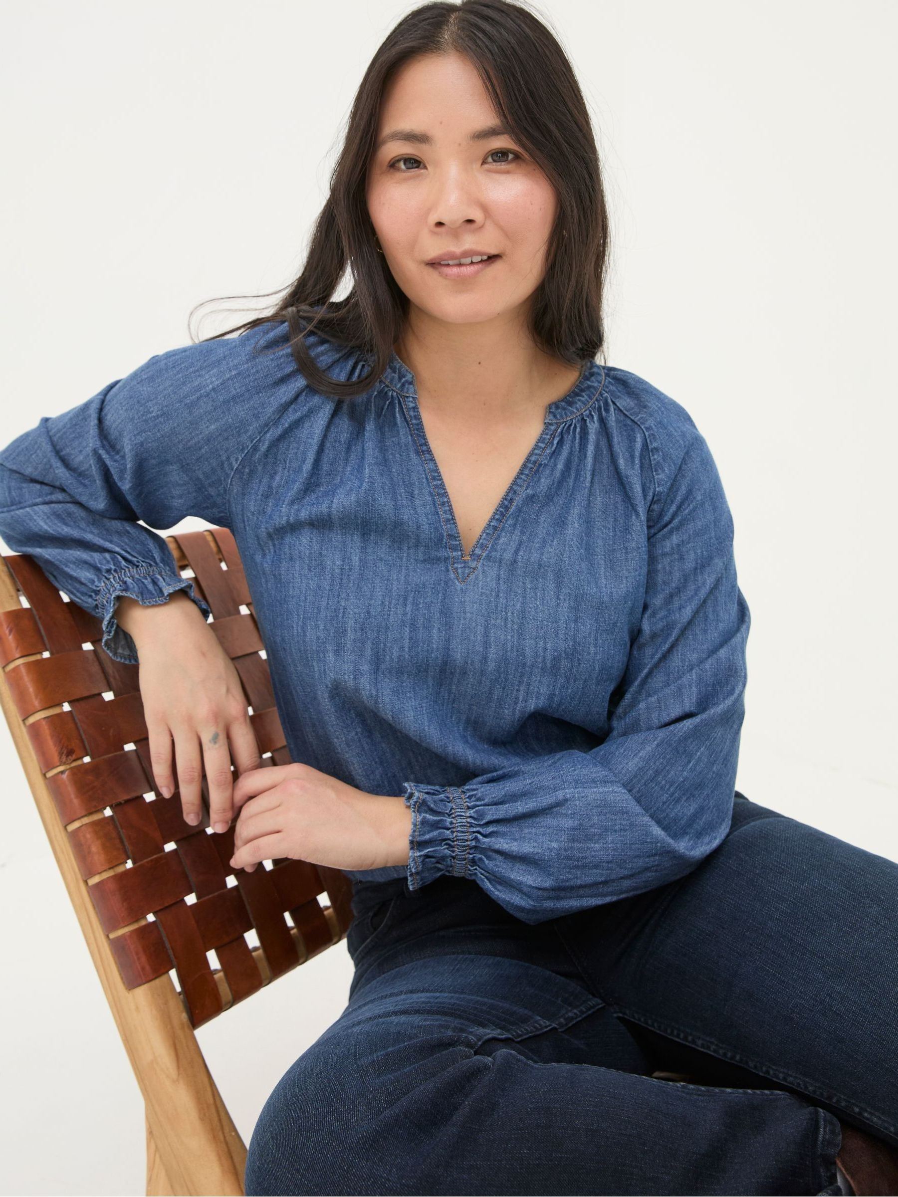 Pacey Vintage Blue Denim Blouse - Image 1 of 5