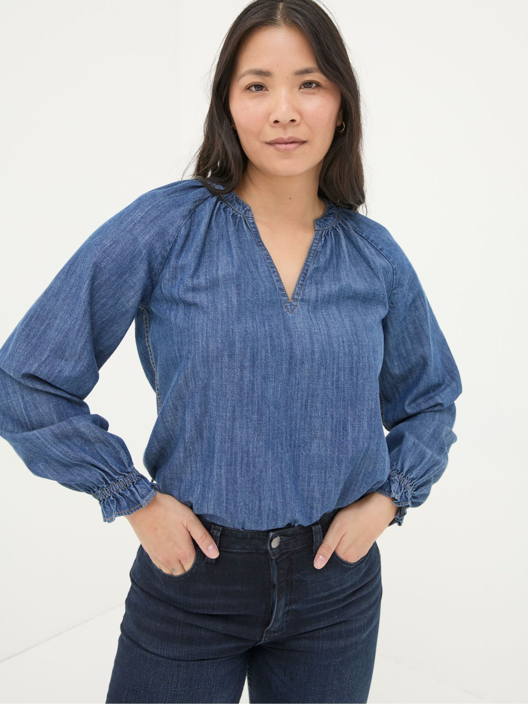 Pacey Vintage Blue Denim Blouse - Image 2 of 5