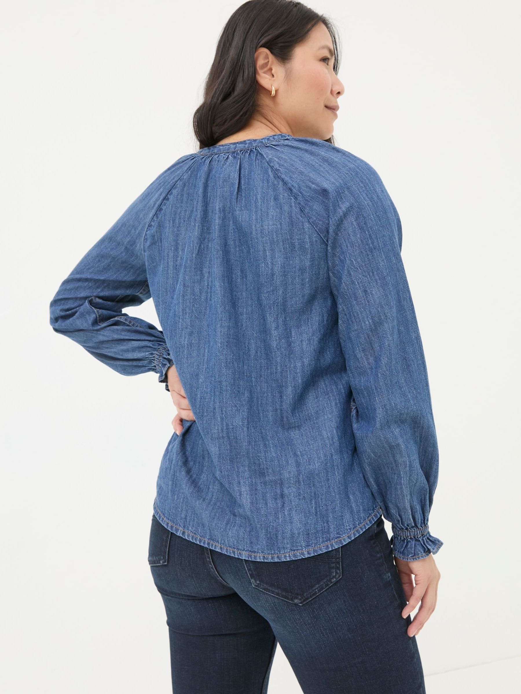 Pacey Vintage Blue Denim Blouse - Image 3 of 5