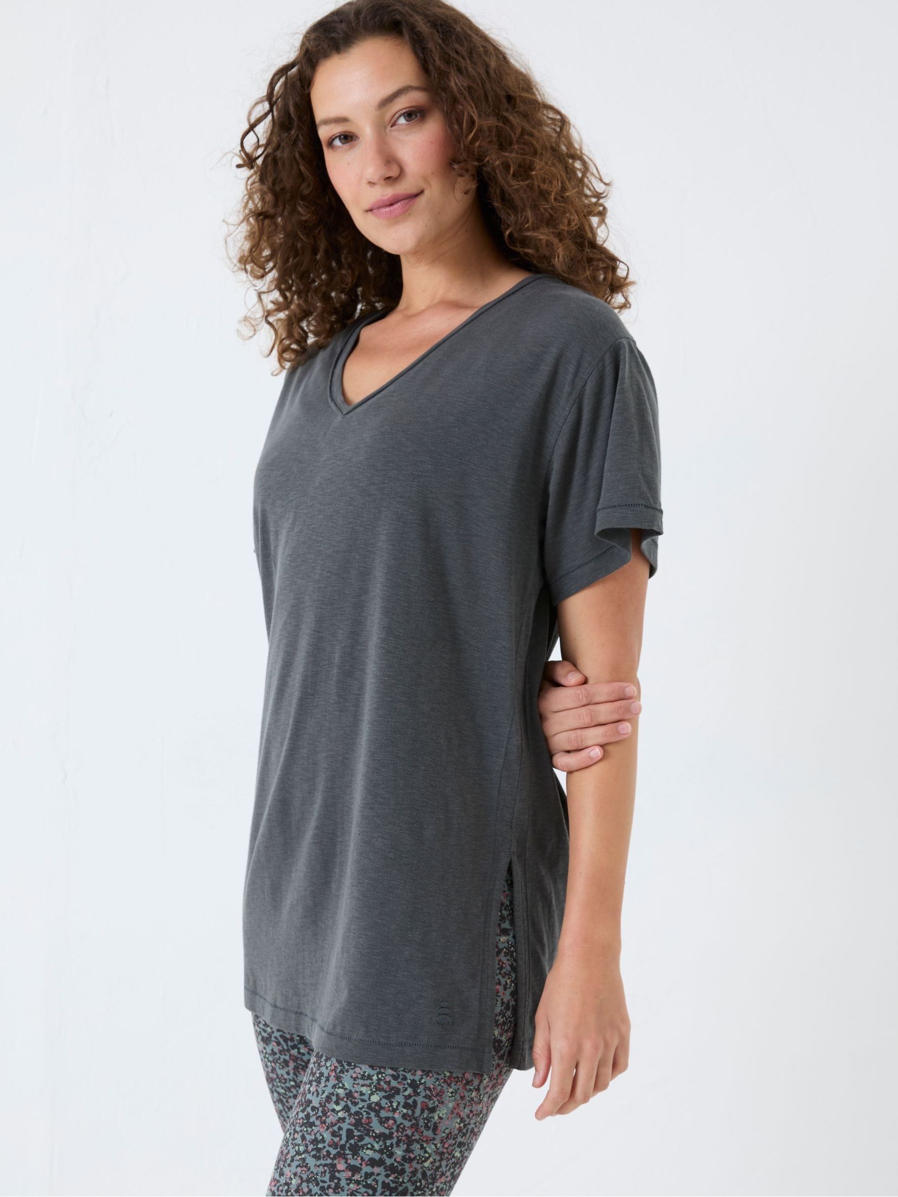 Grey Cotton Blend Abi T-Shirt - Image 1 of 5