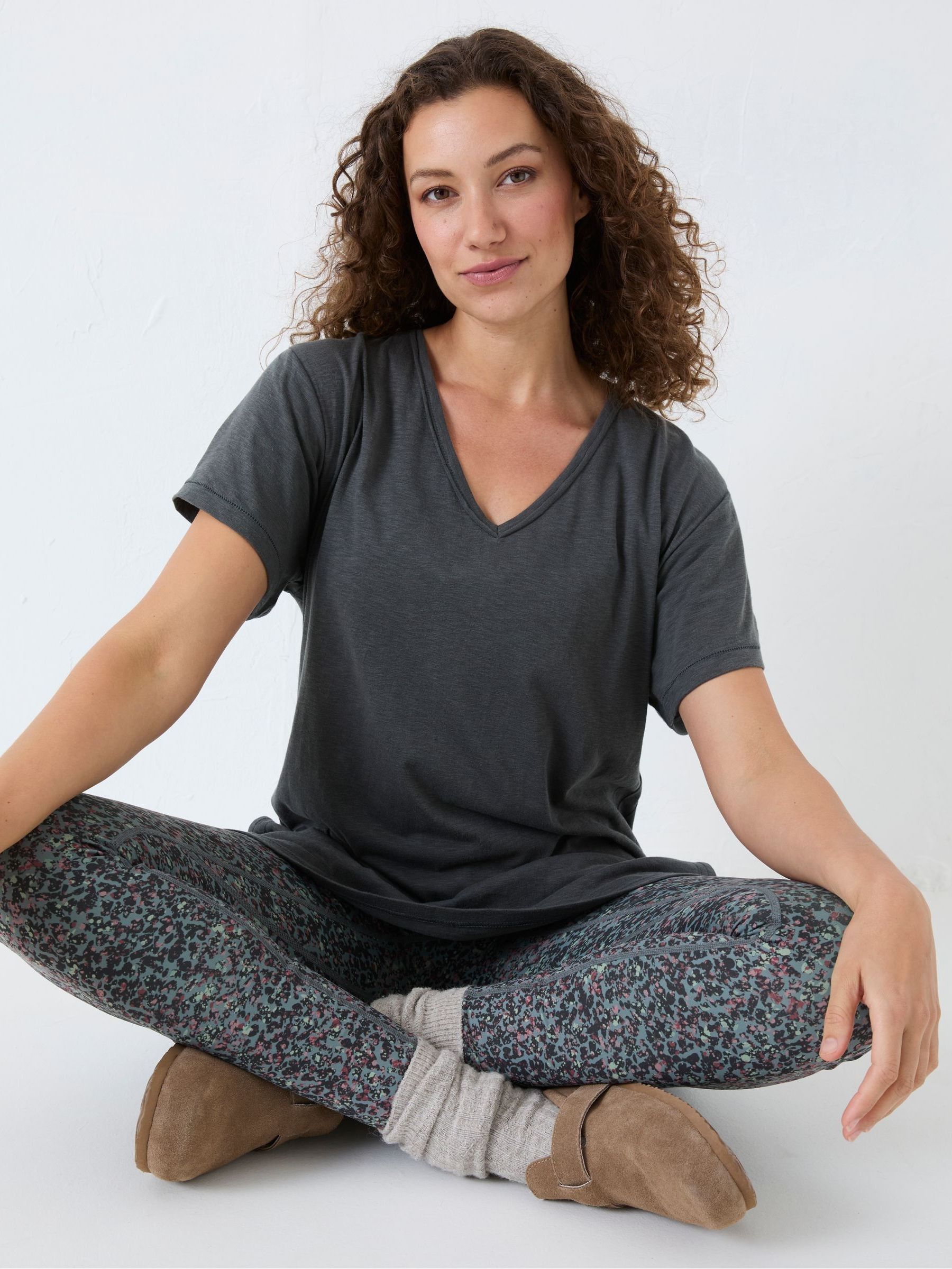 Grey Cotton Blend Abi T-Shirt - Image 3 of 5