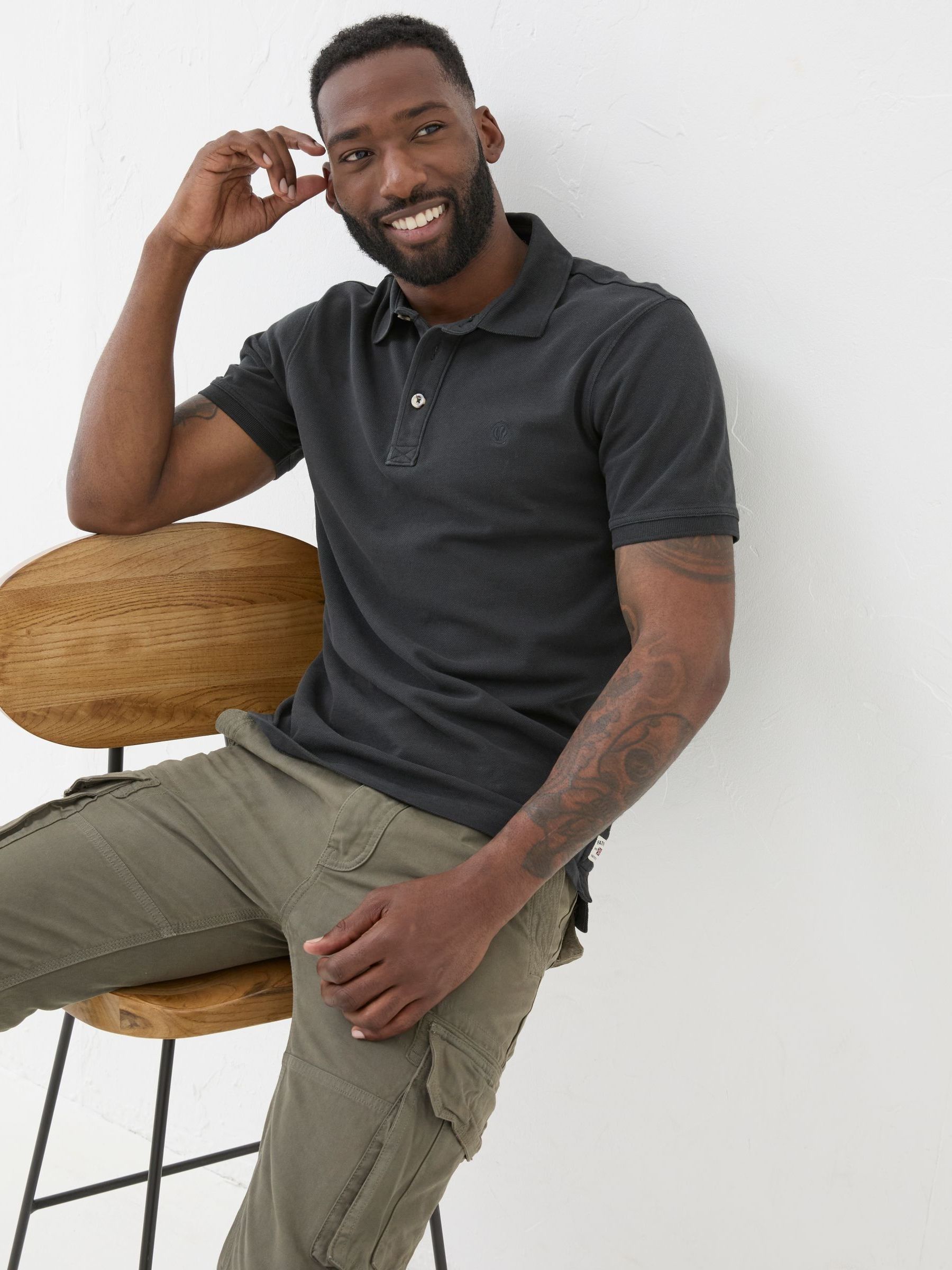 Black Pique Polo - Image 3 of 6