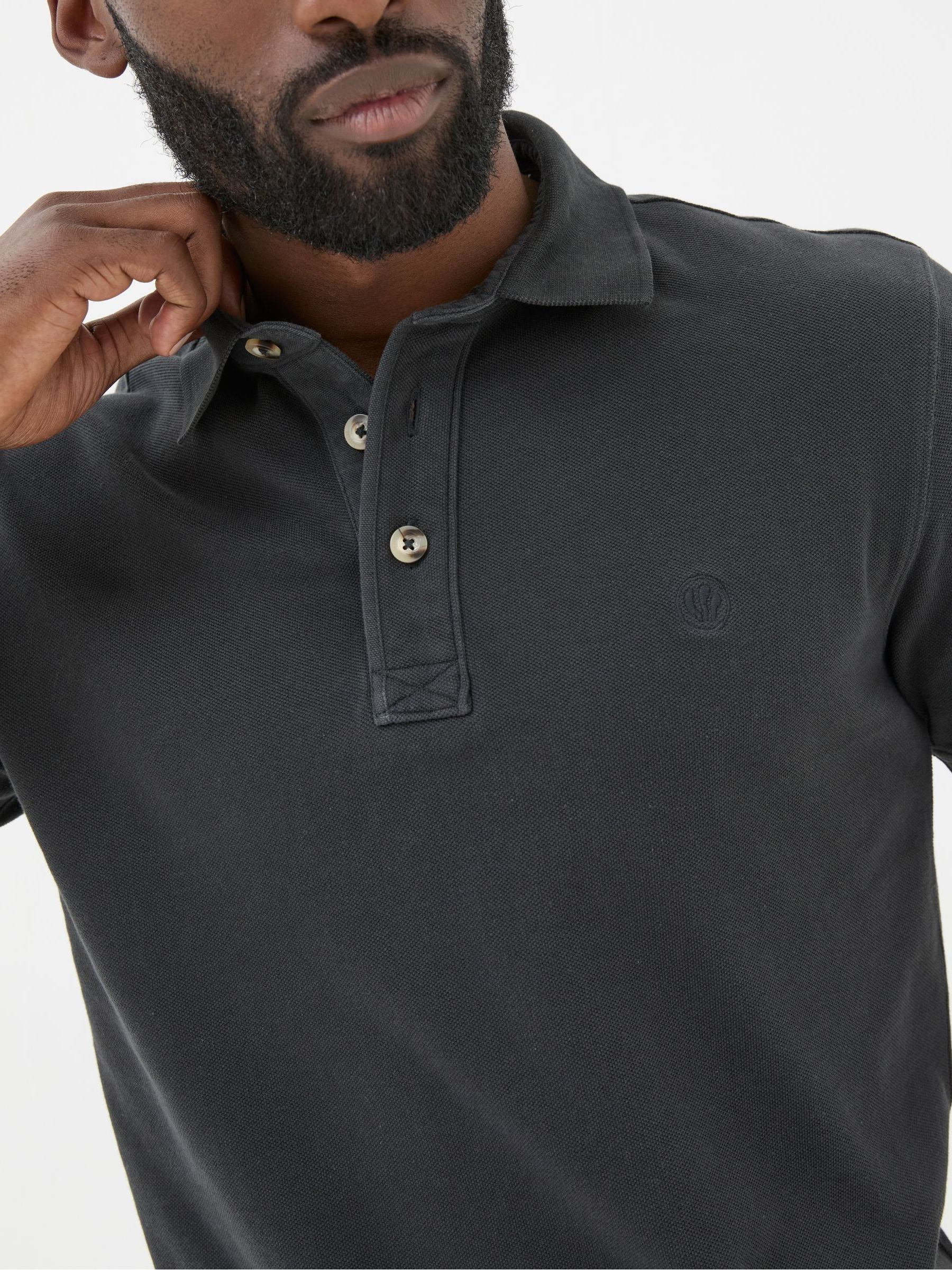 Black Pique Polo - Image 5 of 6