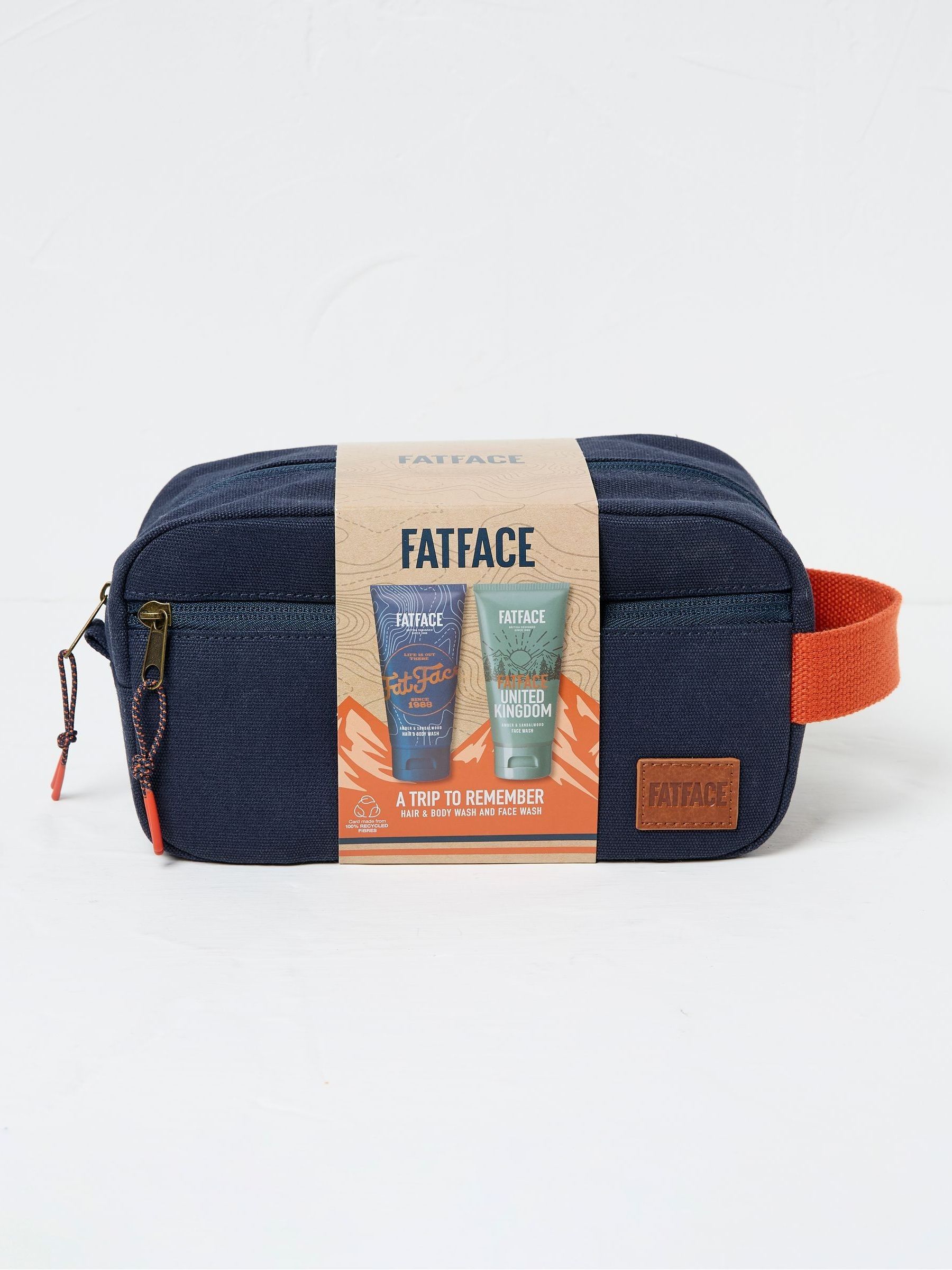 Blue 100% Cotton Wash Bag Gift Set - Image 2 of 2 Blue 100% Cotton Wash Bag Gift Set - Image 2 of 2