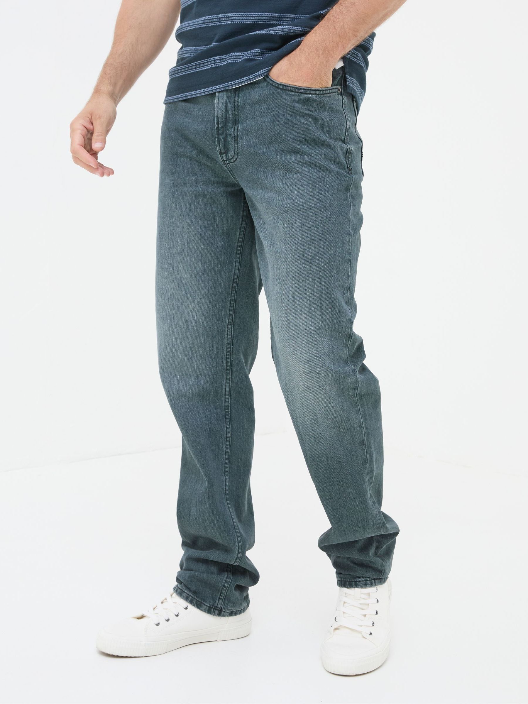 Dark Teal Blue Jeans - Image 2 of 5