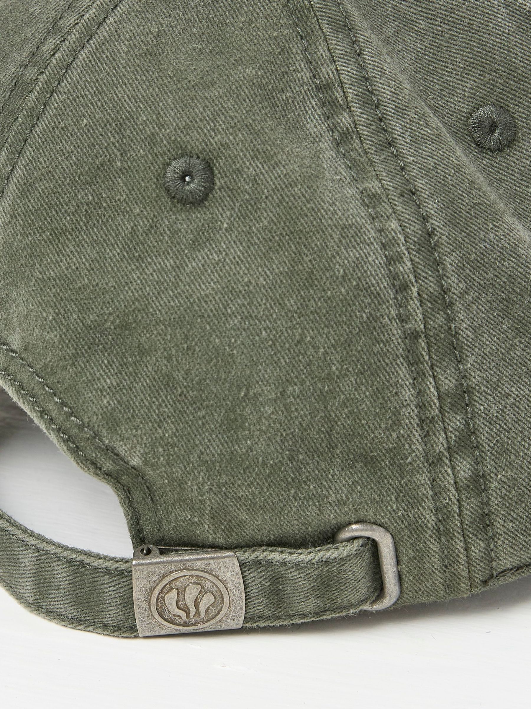 Khaki Green Embroidered Sun Cap - Image 4 of 4