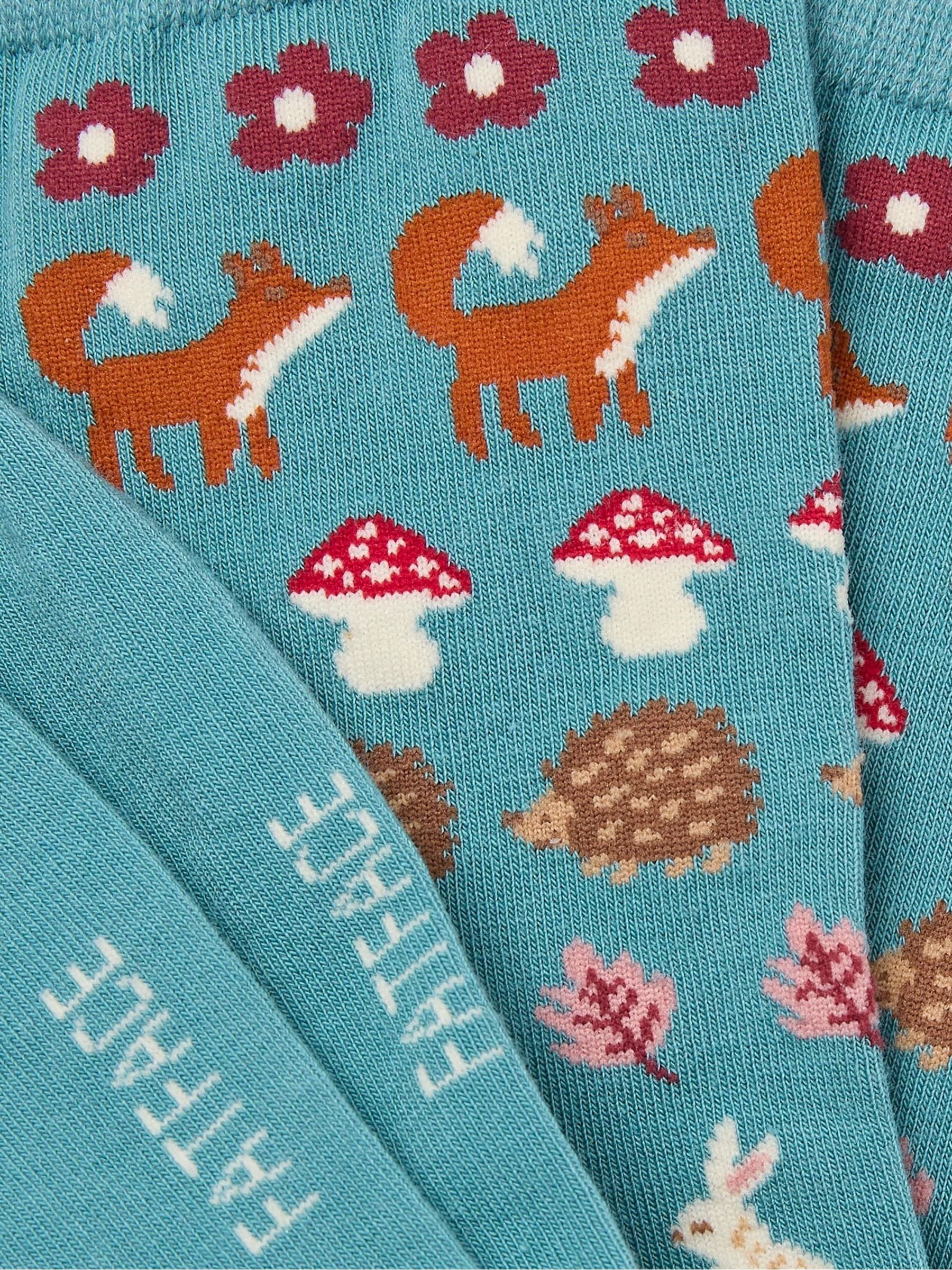 Green Woodland Womens Socks 1 Pack (size 4-7) - Image 2 of 2 Green Woodland Womens Socks 1 Pack (size 4-7) - Image 2 of 2