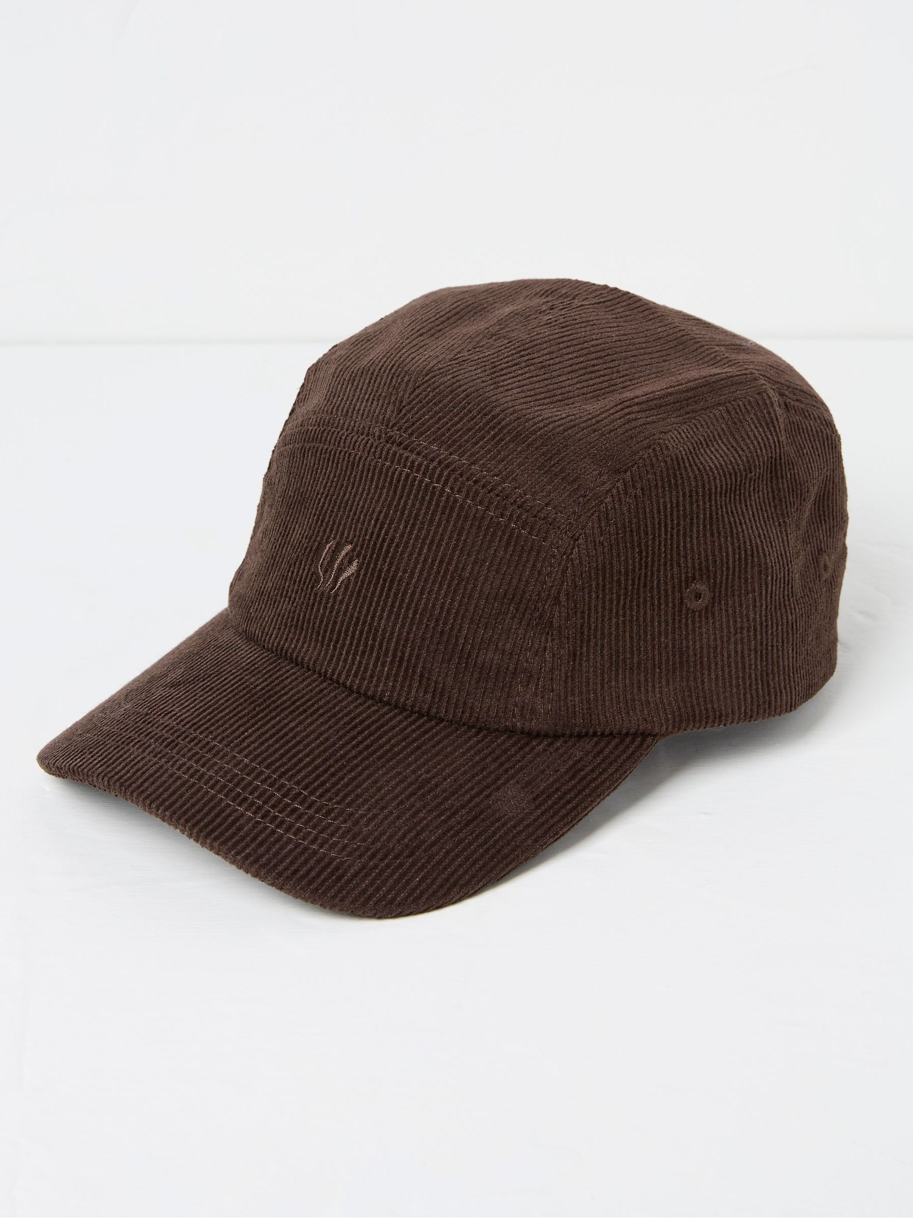 Cord Brown 5 Panel Baseball Cap - Image 1 of 2
