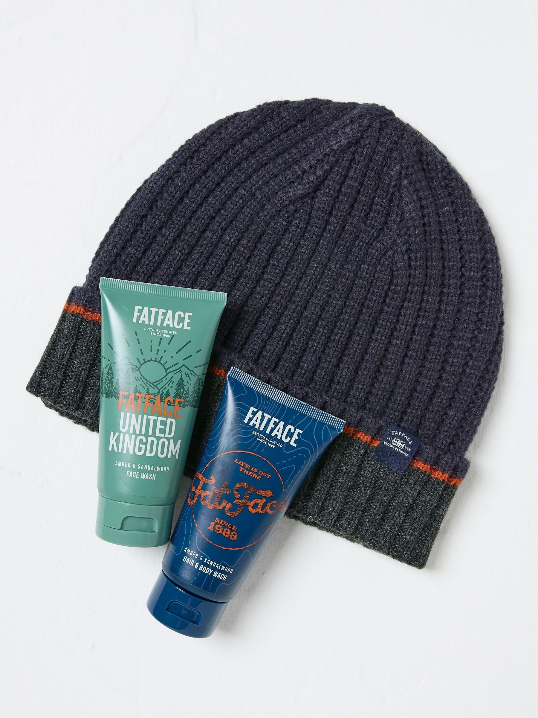 Navy Blue Beanie And Body Wash Gift Set - Image 2 of 2