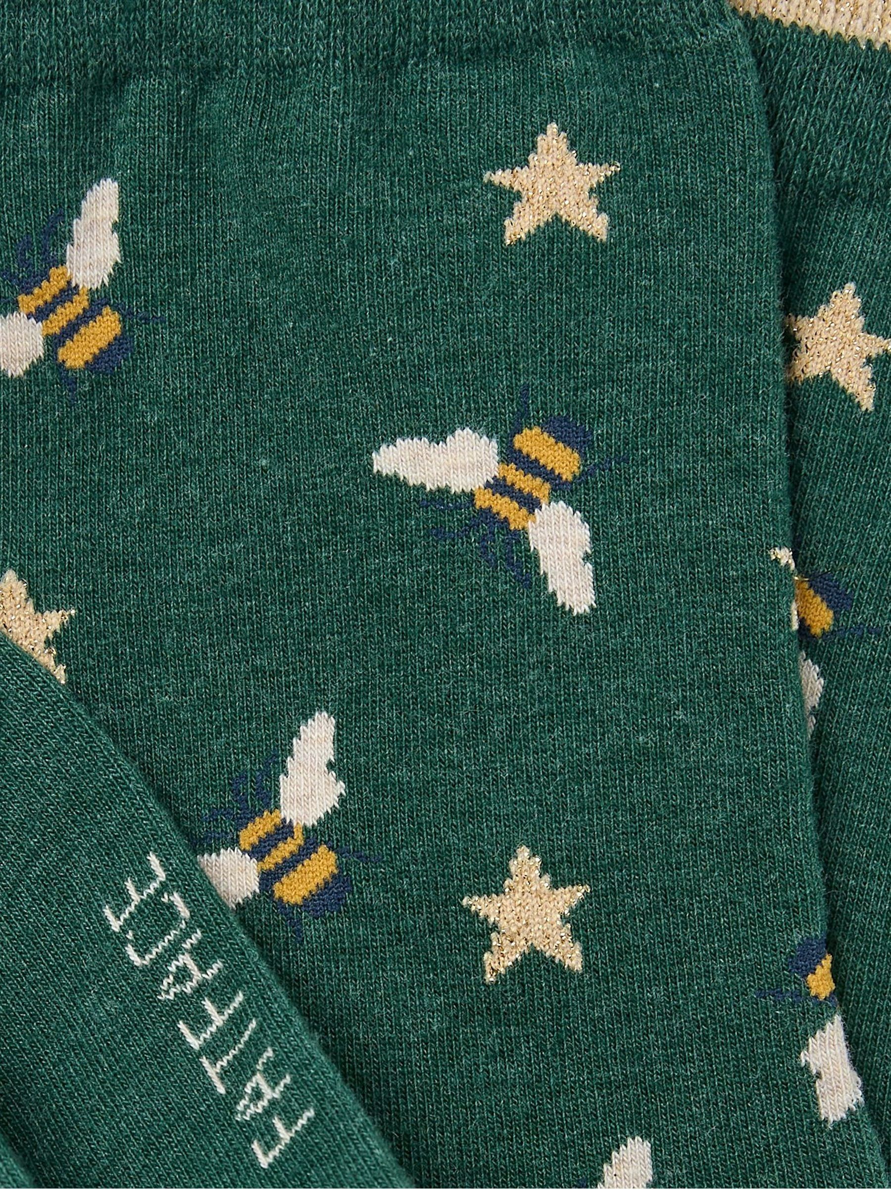Green Bee Womens Socks 1 Pack (size 4-7) - Image 2 of 2 Green Bee Womens Socks 1 Pack (size 4-7) - Image 2 of 2