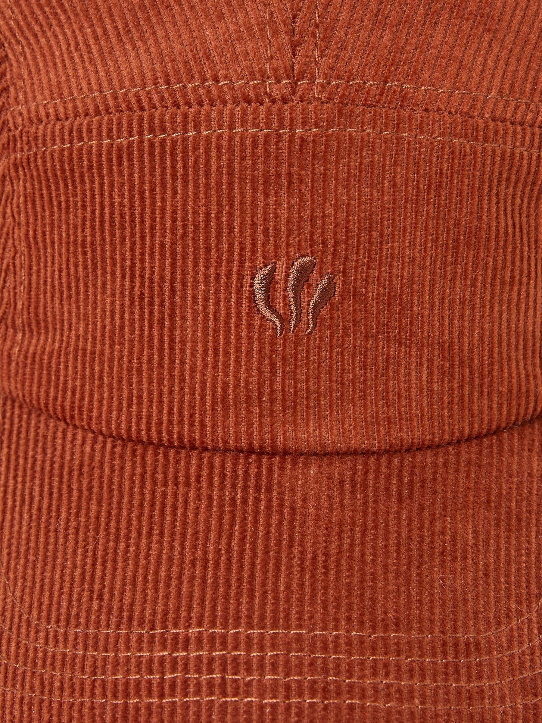 Cord Rust Orange 5 Panel Baseball Cap - Image 2 of 2