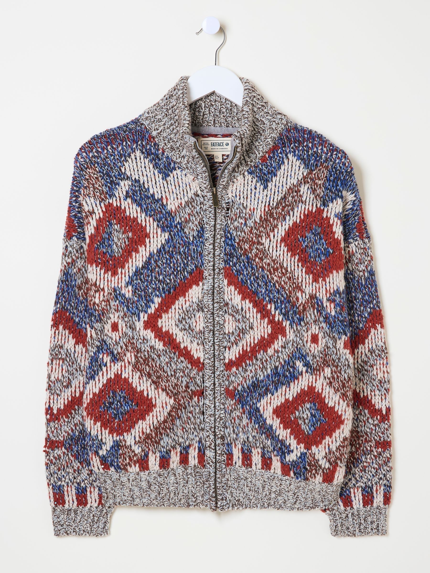 Multi Erin Knitted Zip Through Cardigan - Image 6 of 6