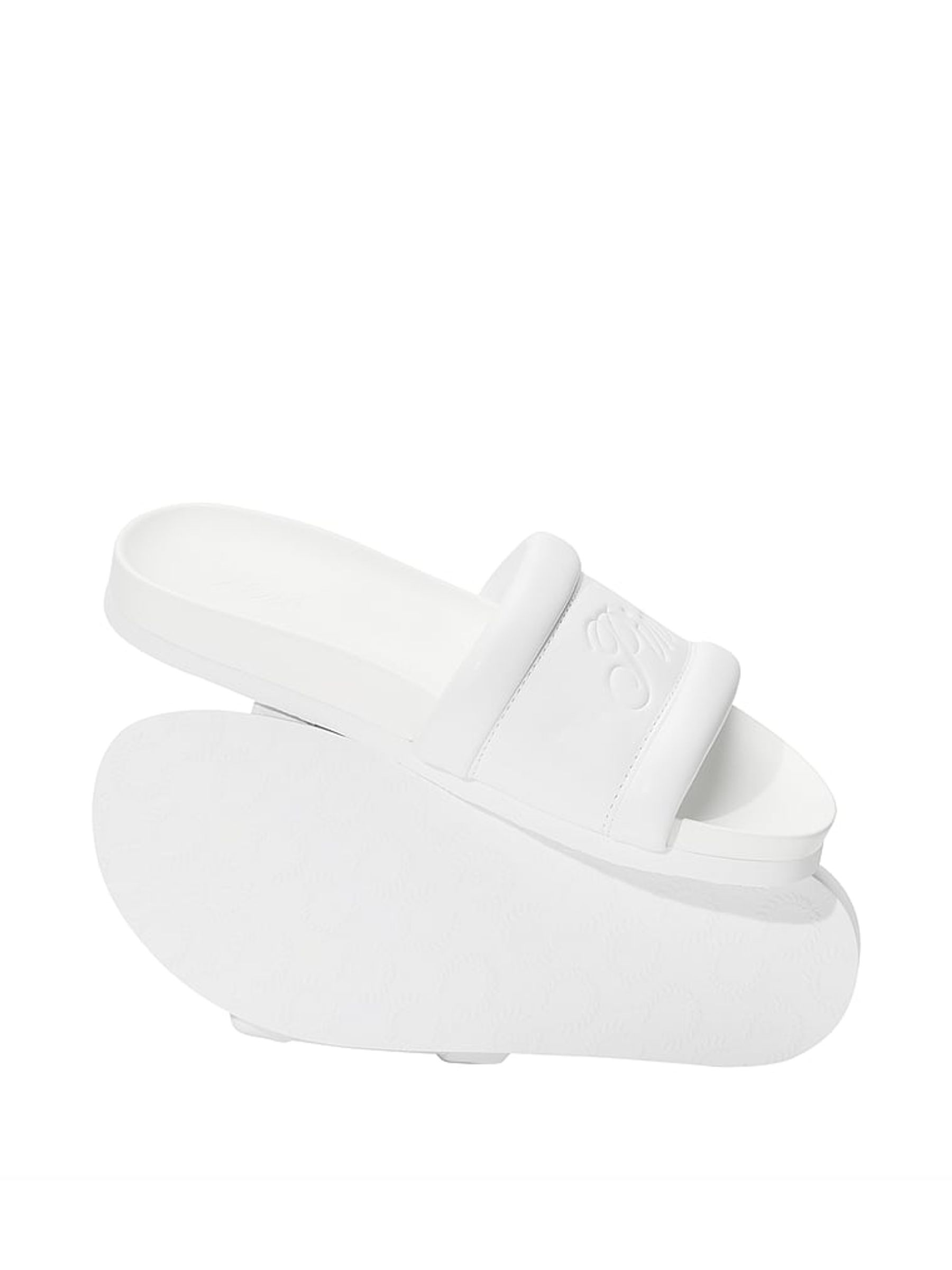 Optic White Single Strap Slide Sandal - Image 1 of 1