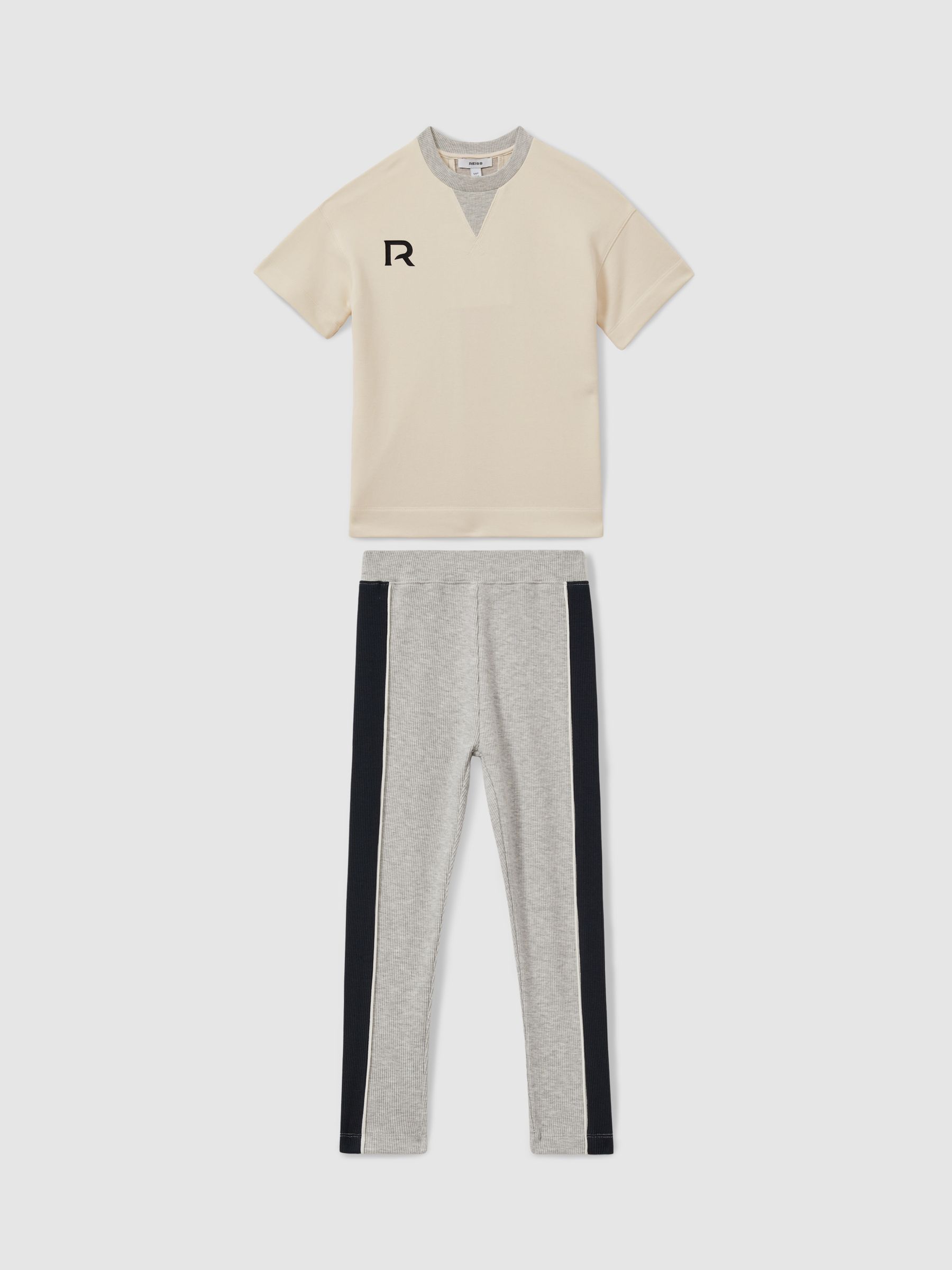 13-14 yrs Leggings and T-Shirt Set in Ivory - Image 1 of 5
