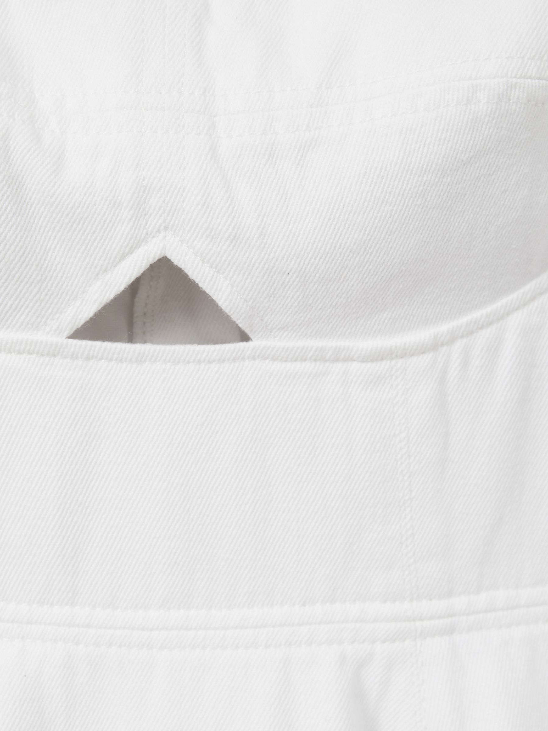Denim Fit and Flare Midi Dress in White - Image 6 of 6