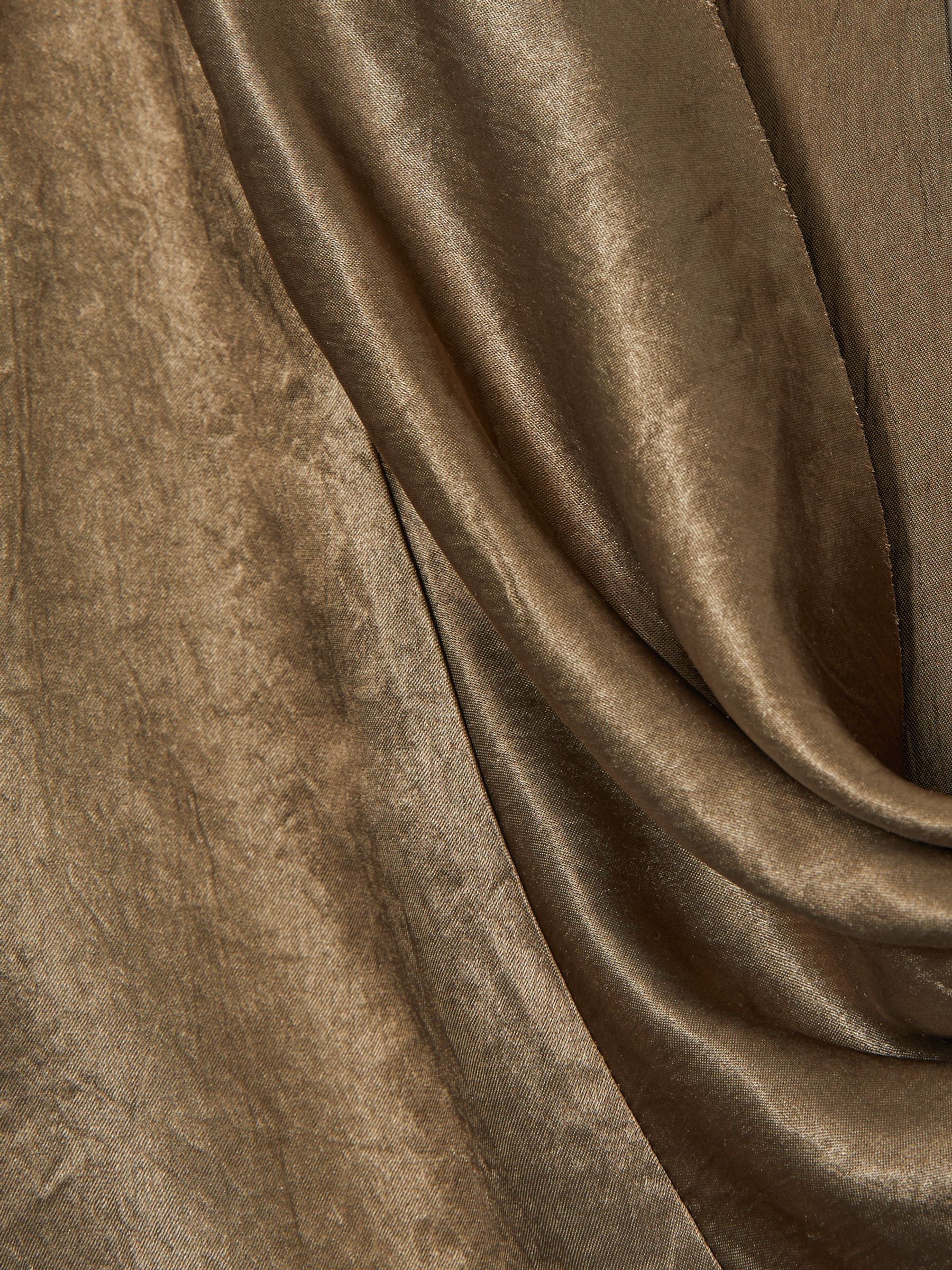 Satin Cowl-Neck Top in Khaki - Image 6 of 6