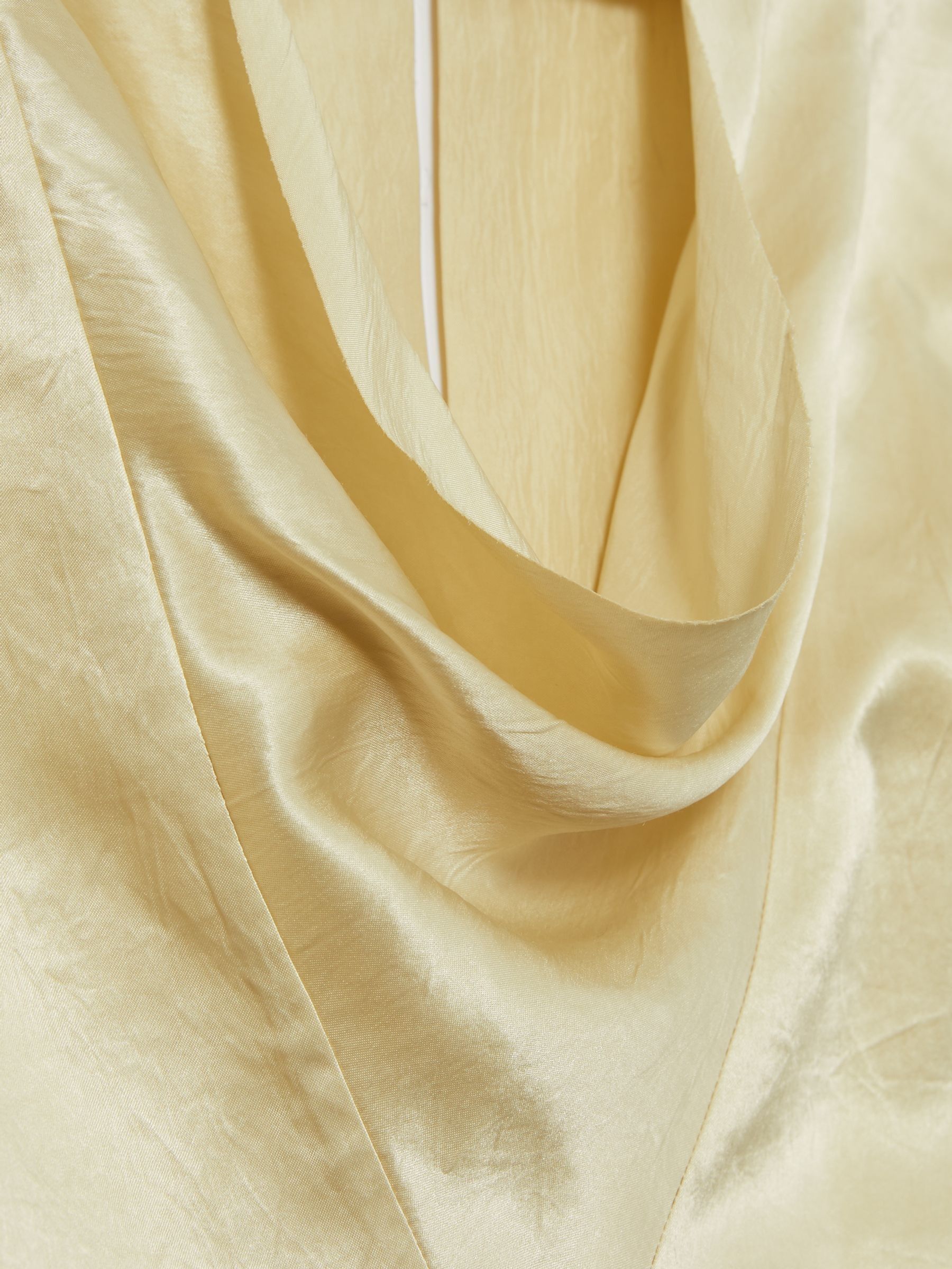 Satin Cowl-Neck Top in Cream - Image 6 of 6