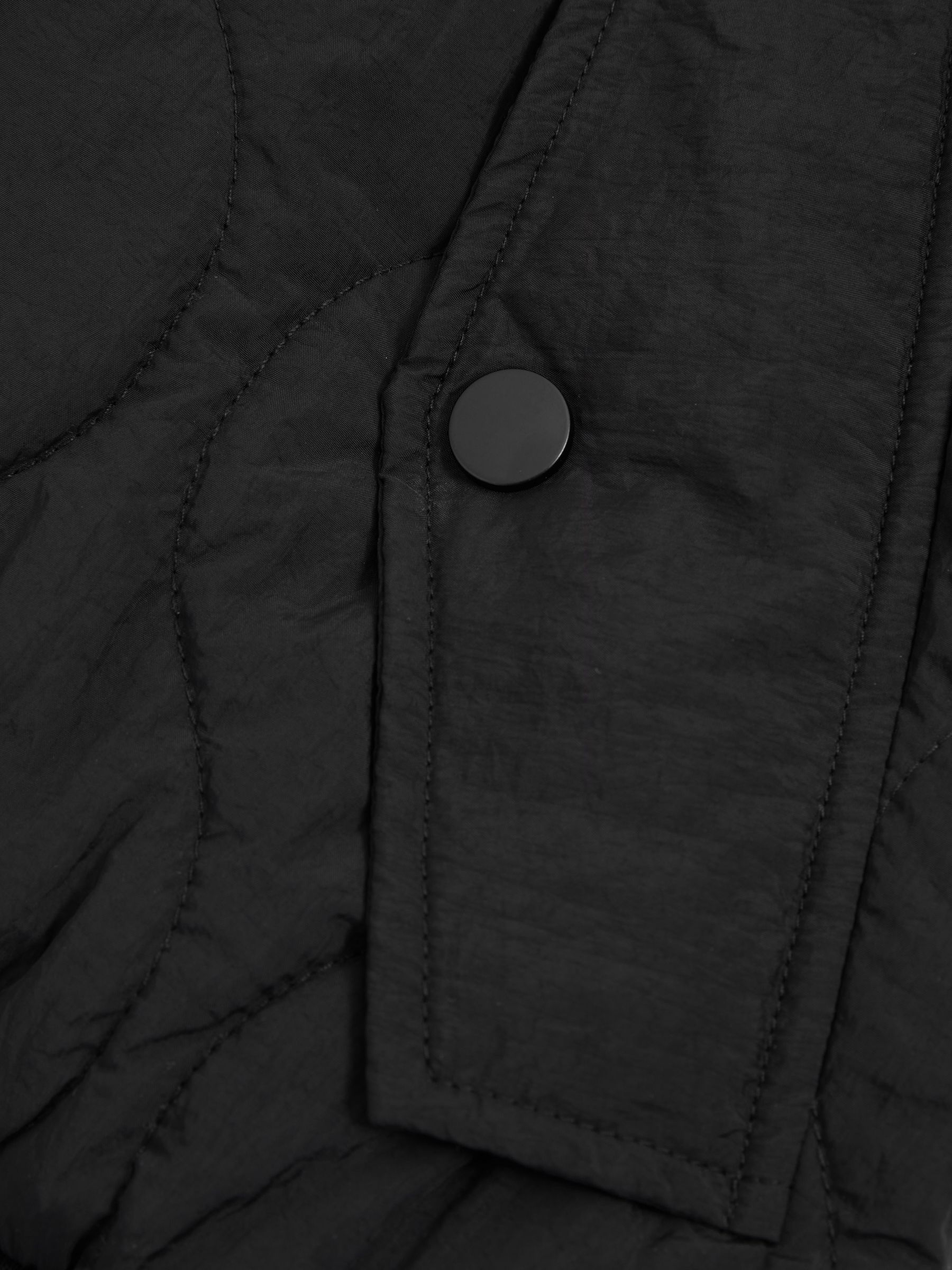 Quilted Bomber Jacket in Black - Image 5 of 5