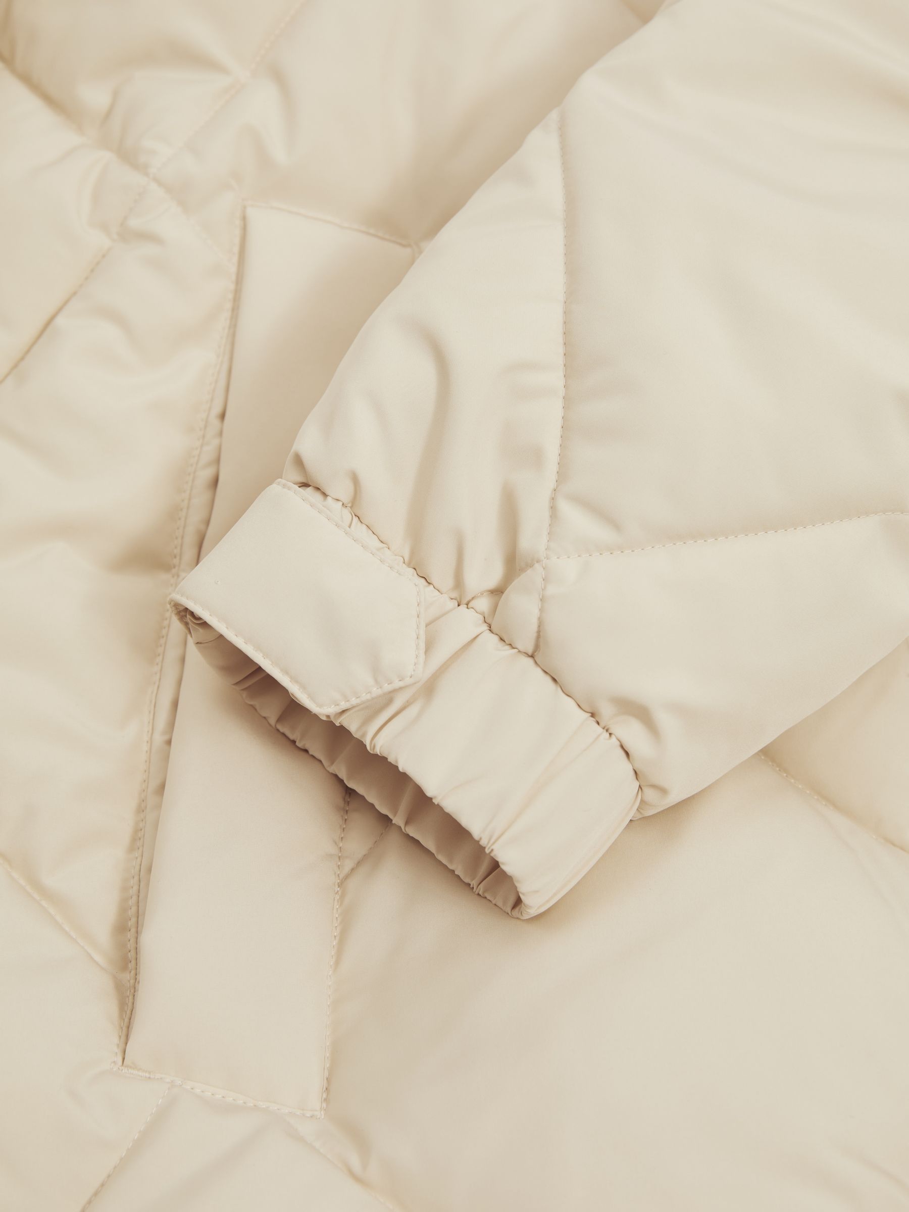 Quilted Puffer Coat in Cream - Image 6 of 6