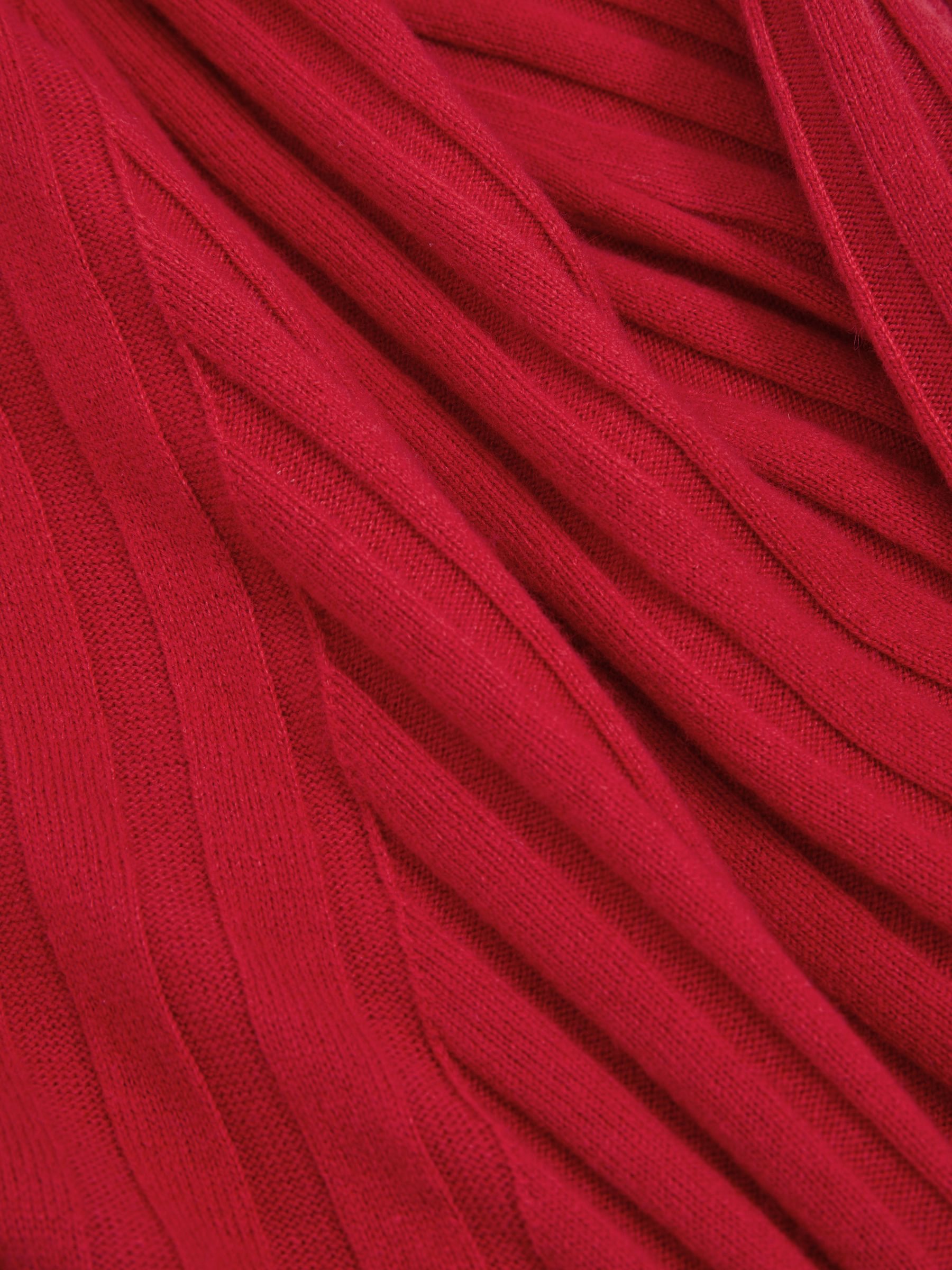 9-13 yrs Knitted Roll Neck Dress in Red - Image 4 of 4