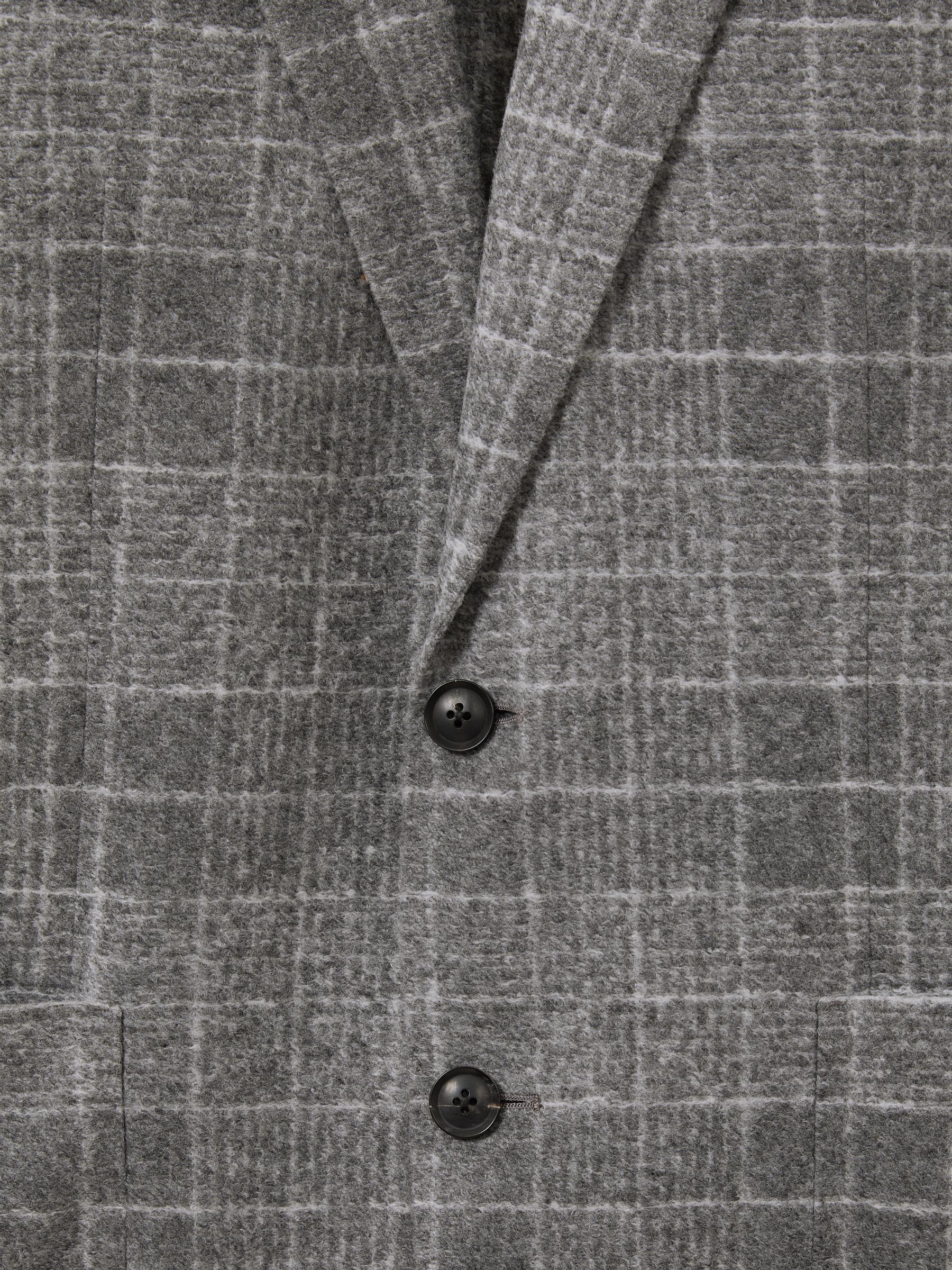 Checked Single Breasted Blazer with Wool in Grey - Image 6 of 6