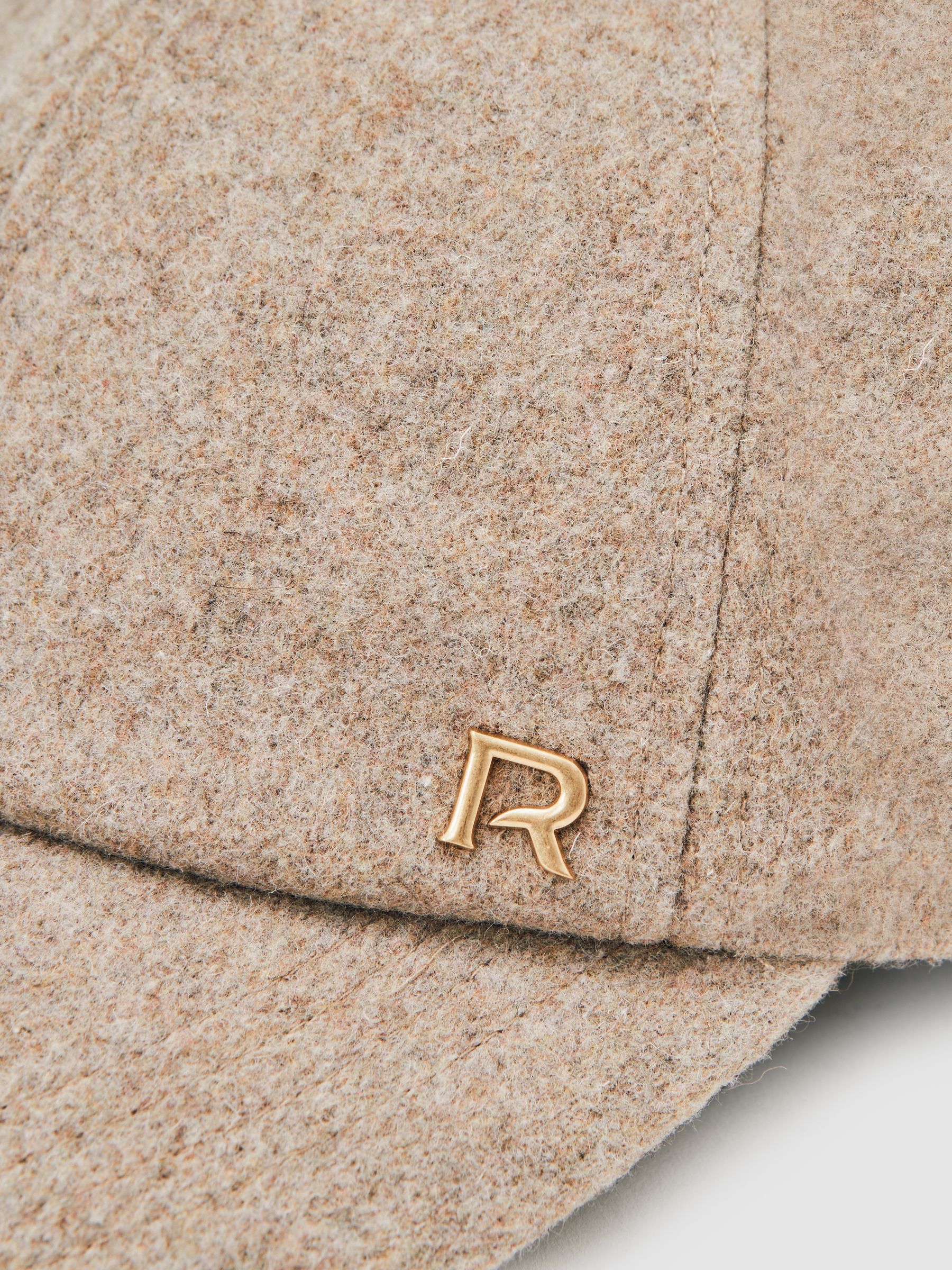 Wool-Blend Flannel Baseball Cap in Taupe - image 2