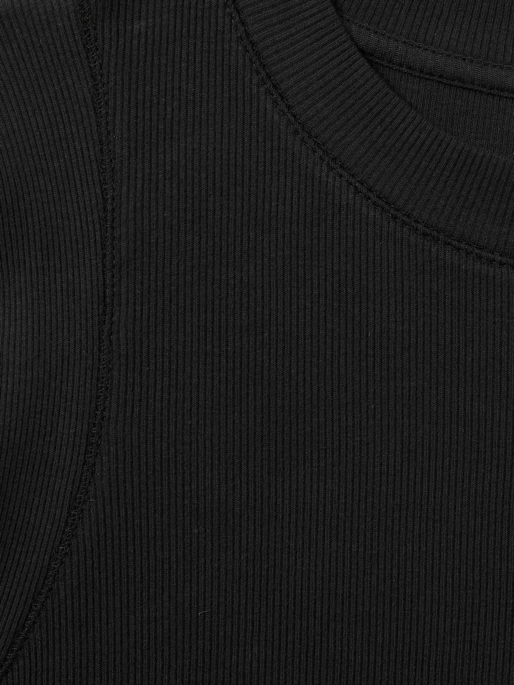 Ribbed Ruched Jersey Midi Dress in Navy - Image 6 of 6
