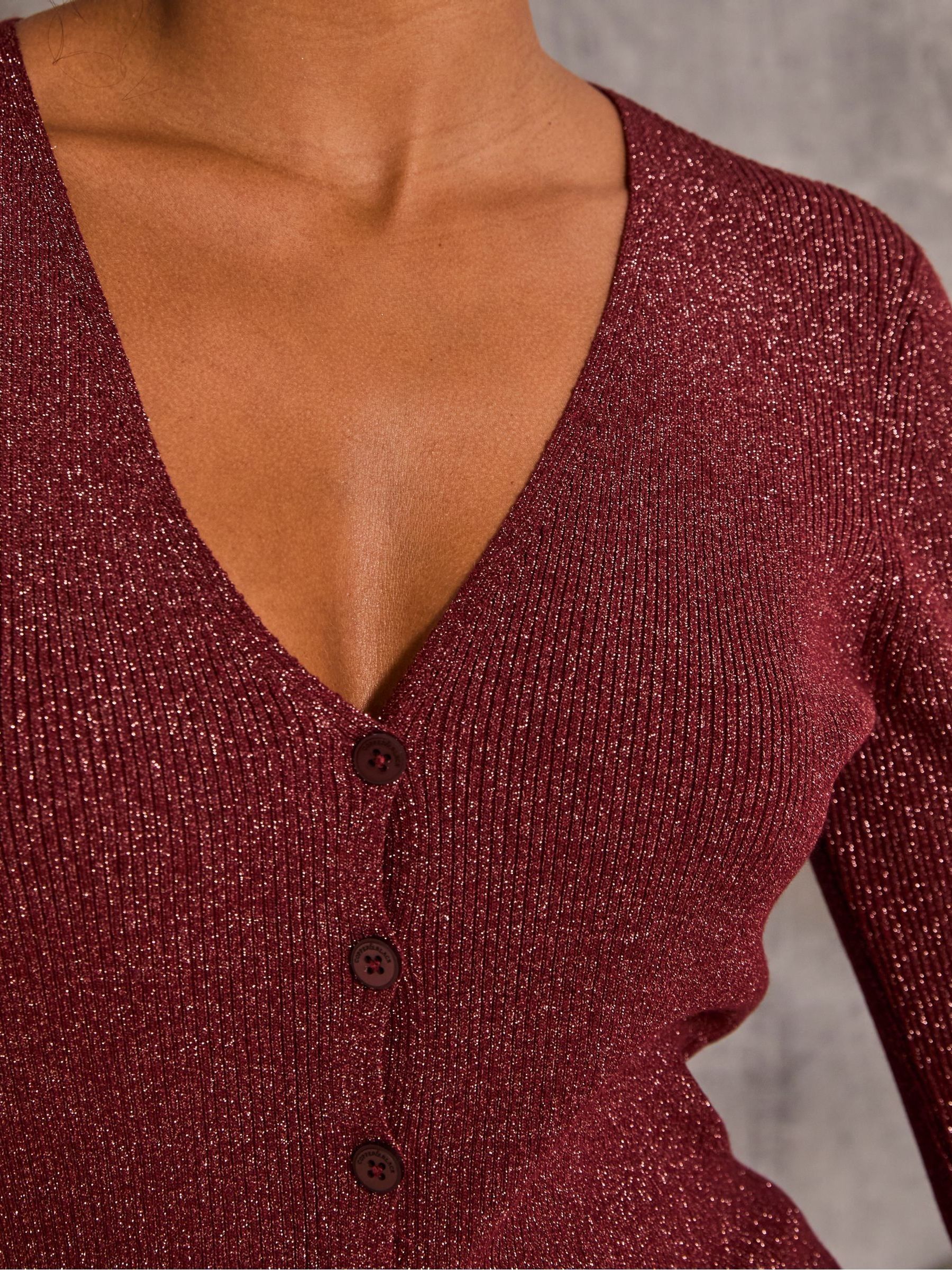 Dark Red Corine Cardigan - Image 5 of 6