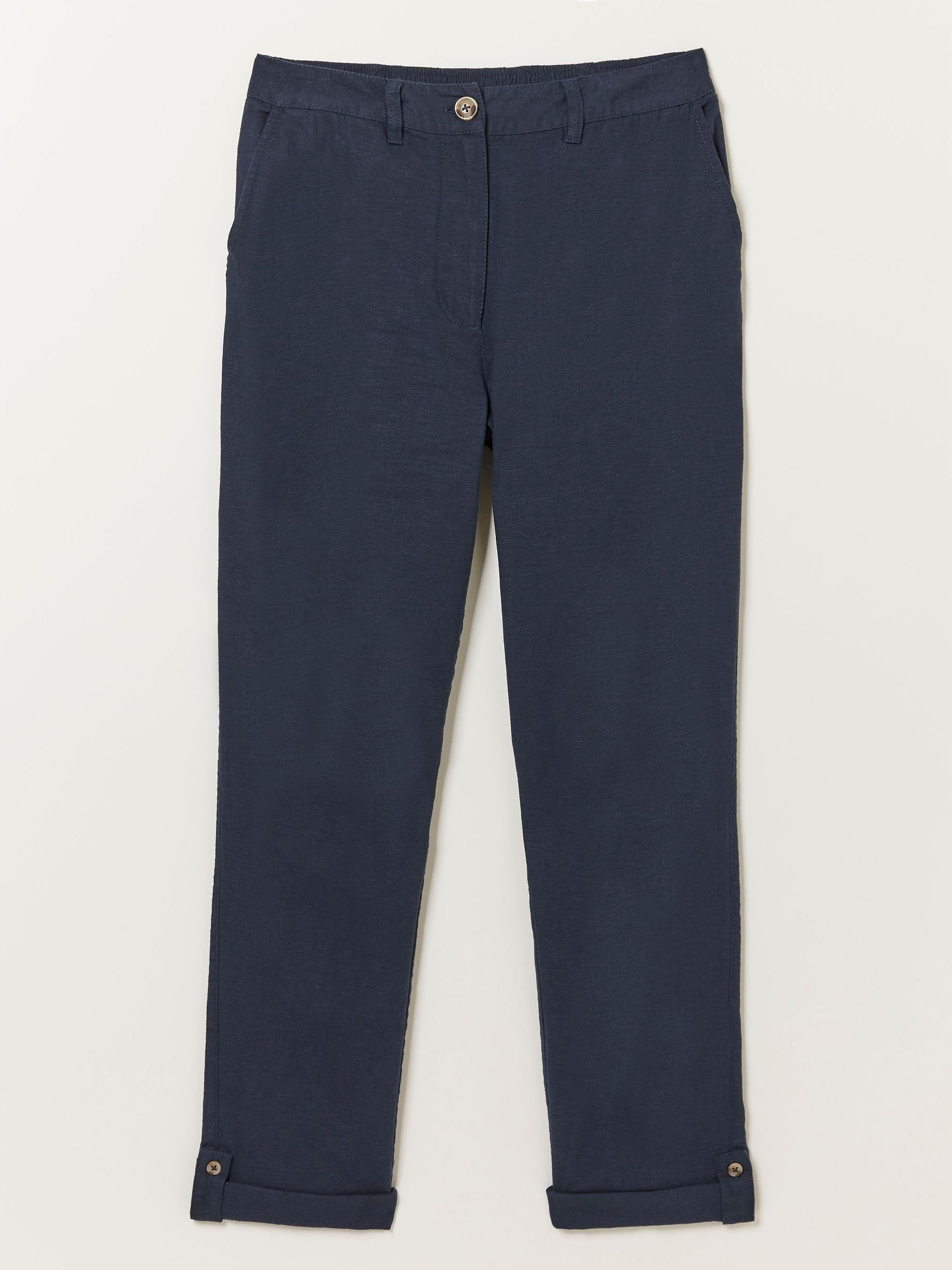 Austell Blue Linen Blend Joggers - Image 1 of 1