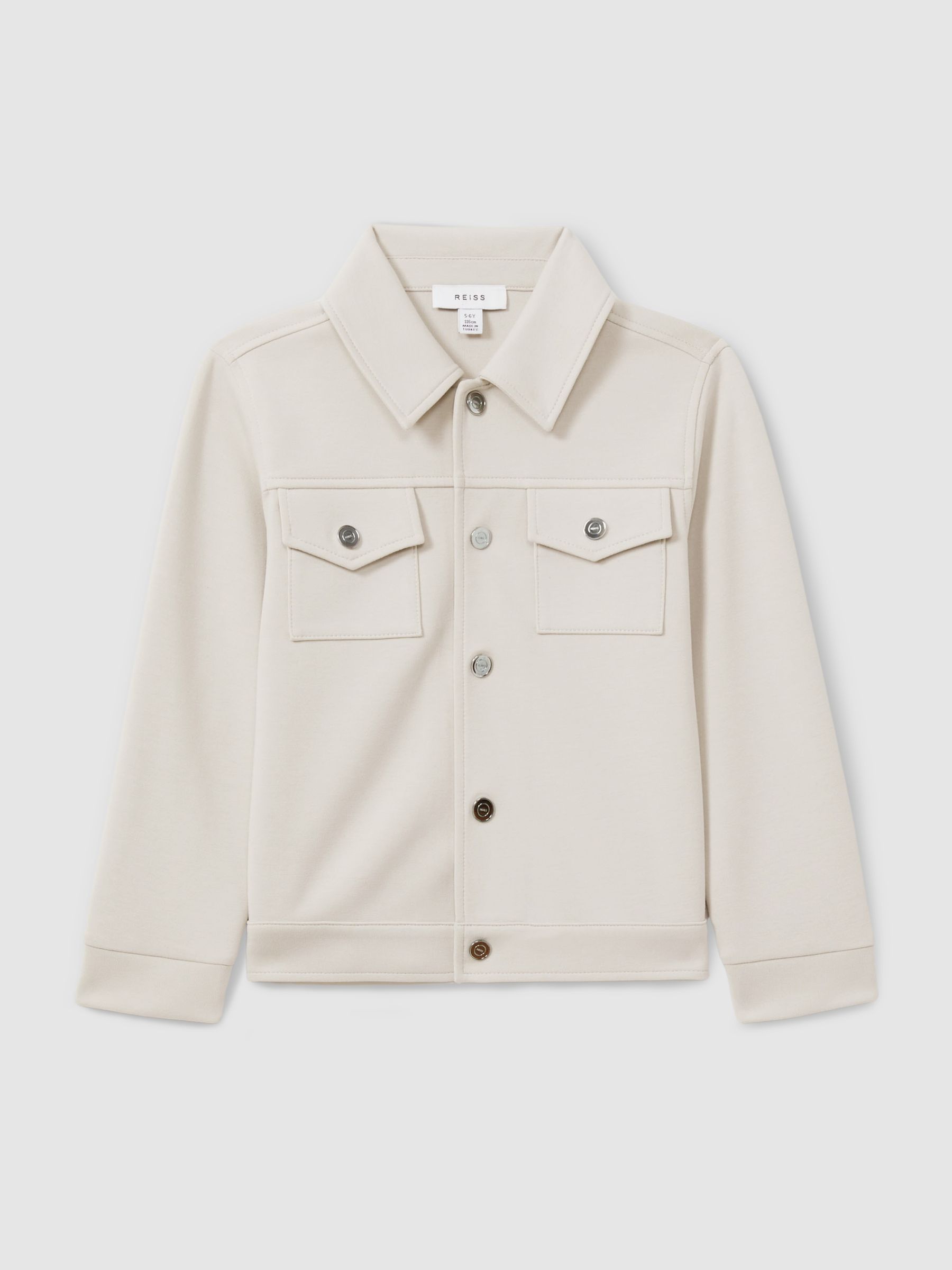 Interlock Jersey Zip-Through Jacket in Cement - Image 2 of 4